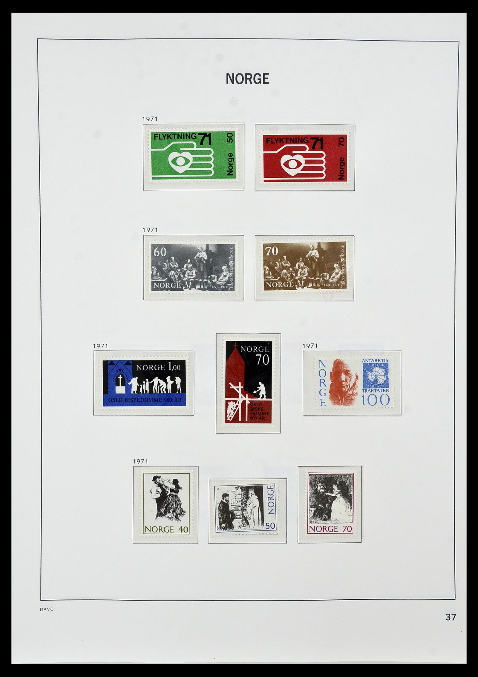 34458 041 - Postzegelverzameling 34458 Noorwegen 1855-1999.