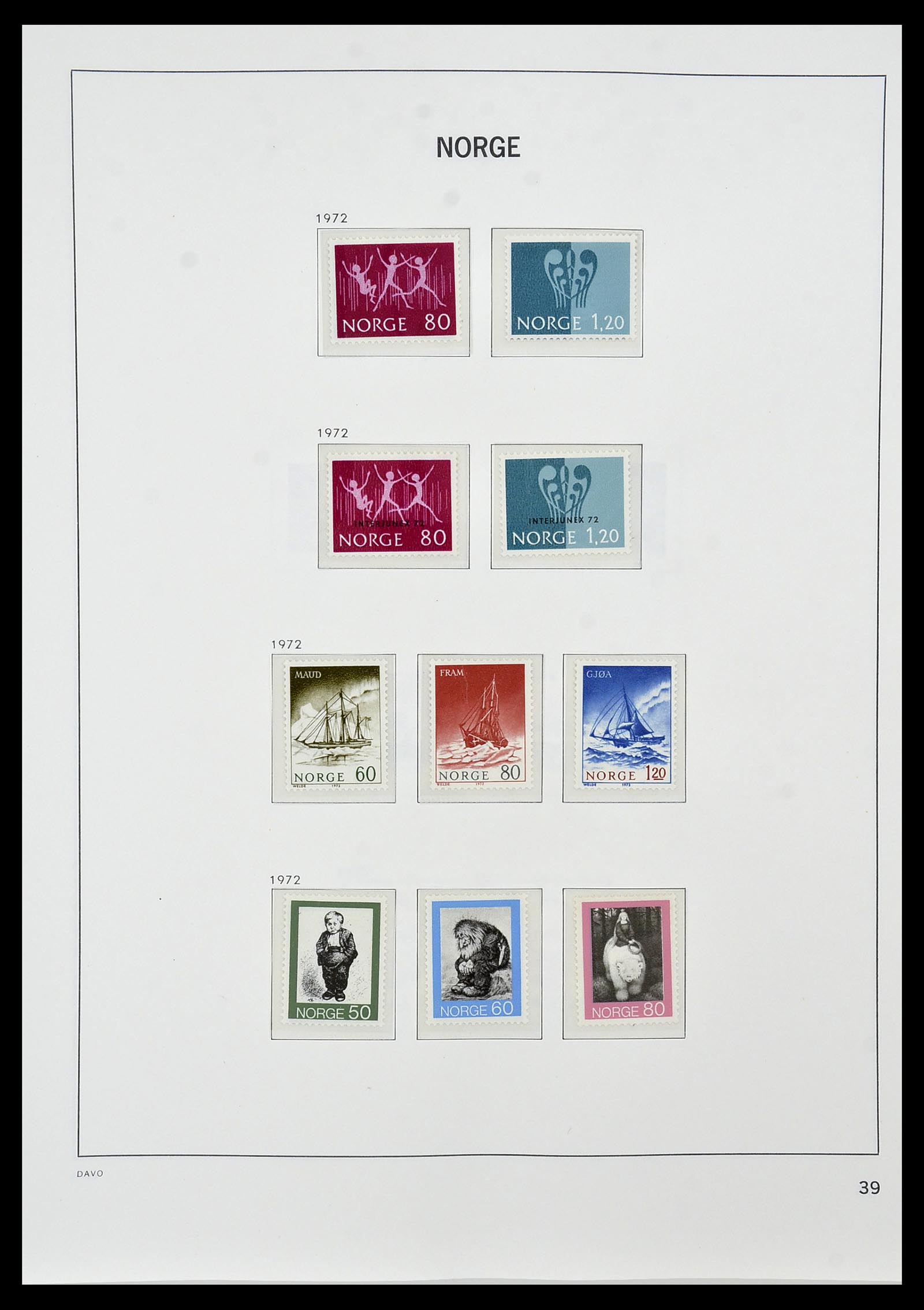 34458 043 - Postzegelverzameling 34458 Noorwegen 1855-1999.