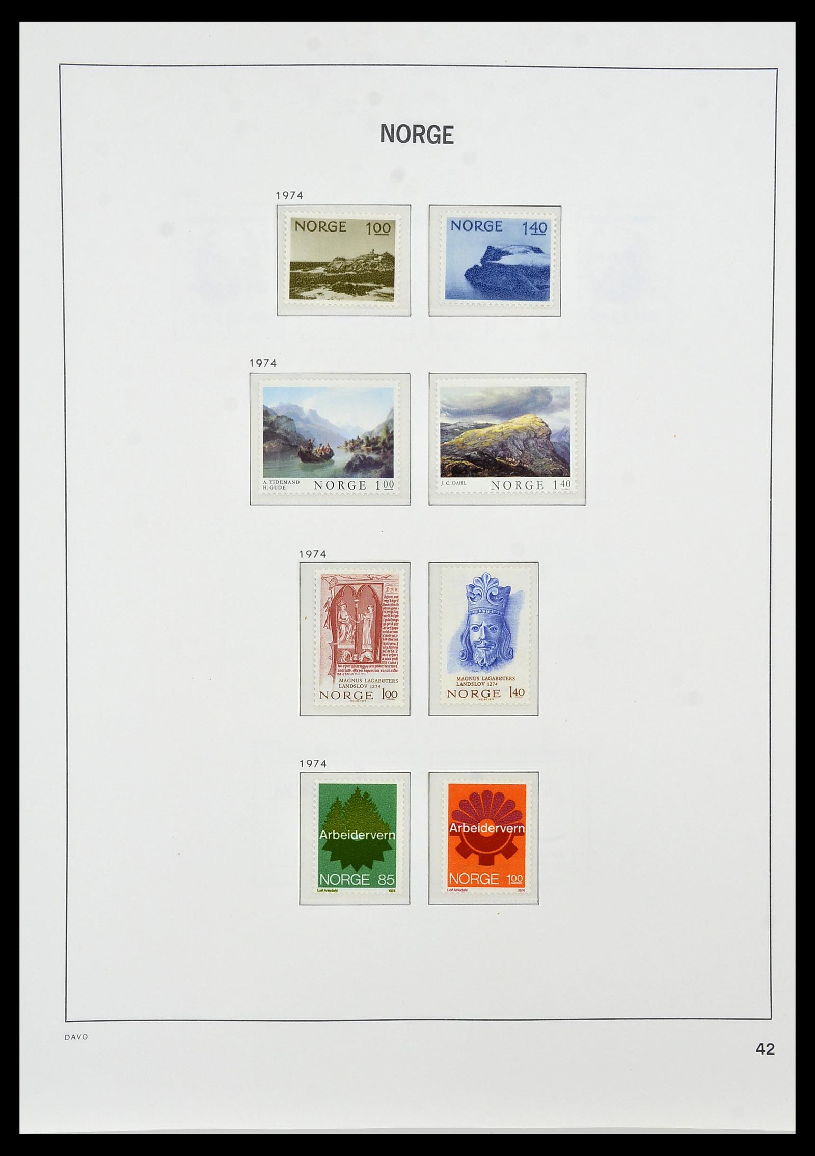 34458 046 - Postzegelverzameling 34458 Noorwegen 1855-1999.