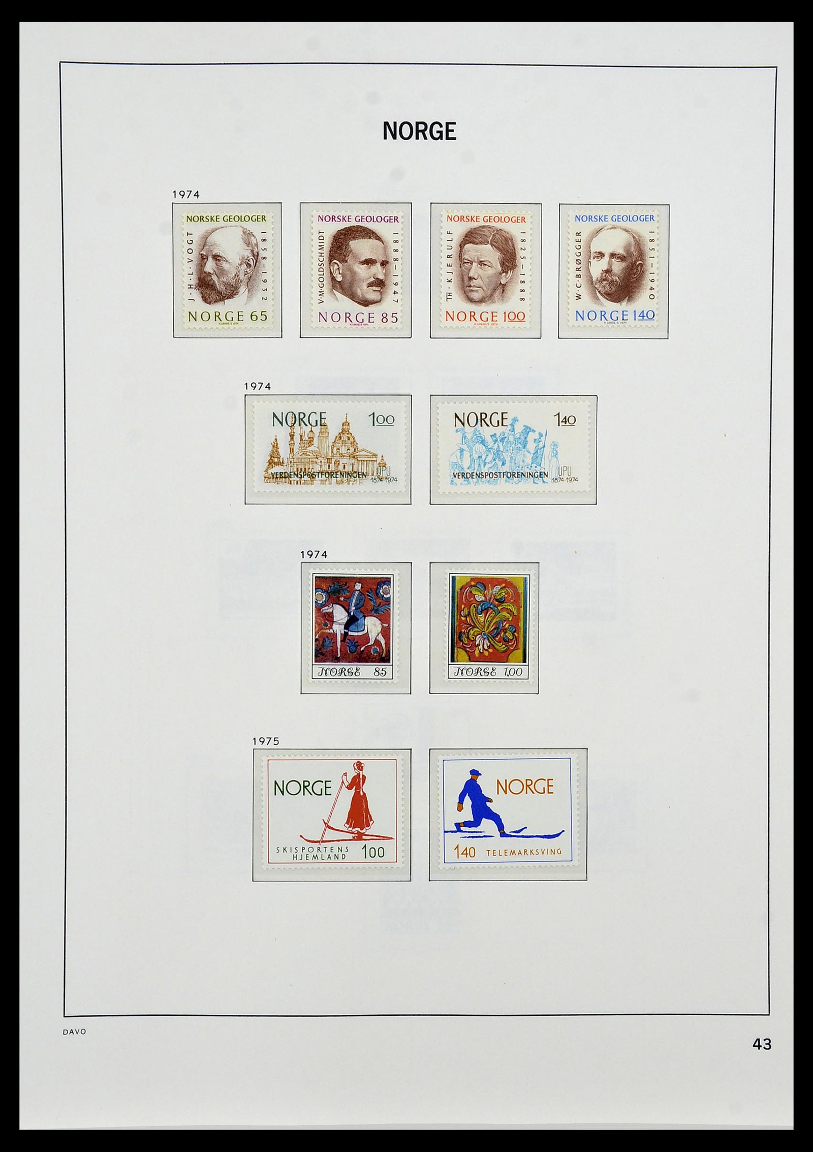 34458 047 - Postzegelverzameling 34458 Noorwegen 1855-1999.