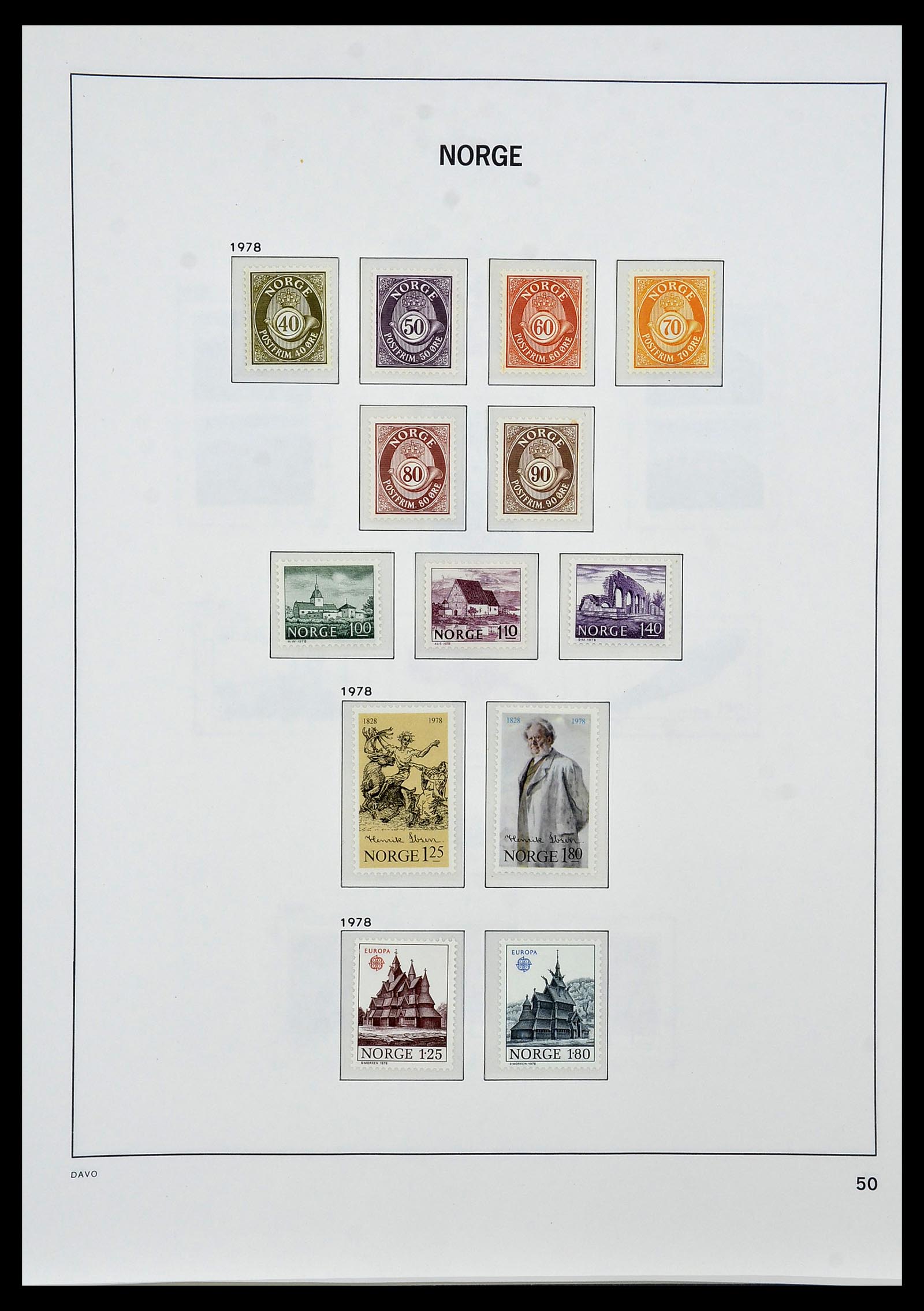 34458 054 - Postzegelverzameling 34458 Noorwegen 1855-1999.