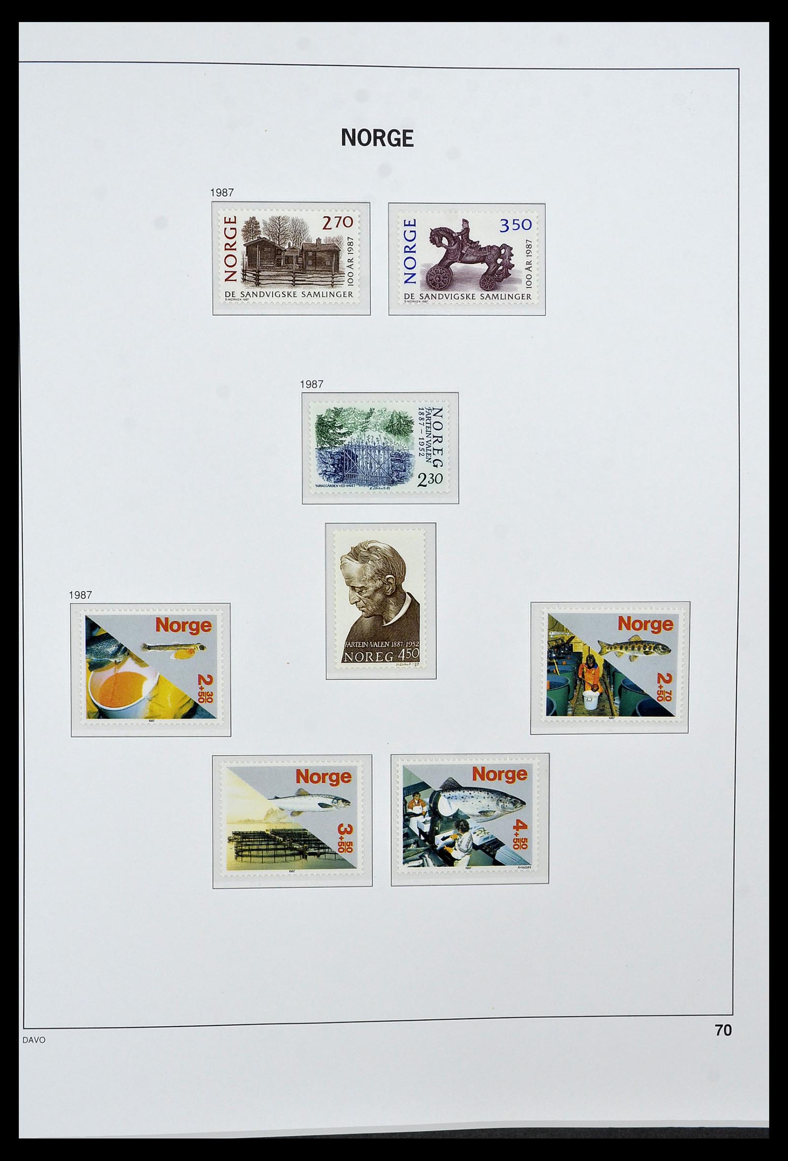 34458 082 - Postzegelverzameling 34458 Noorwegen 1855-1999.