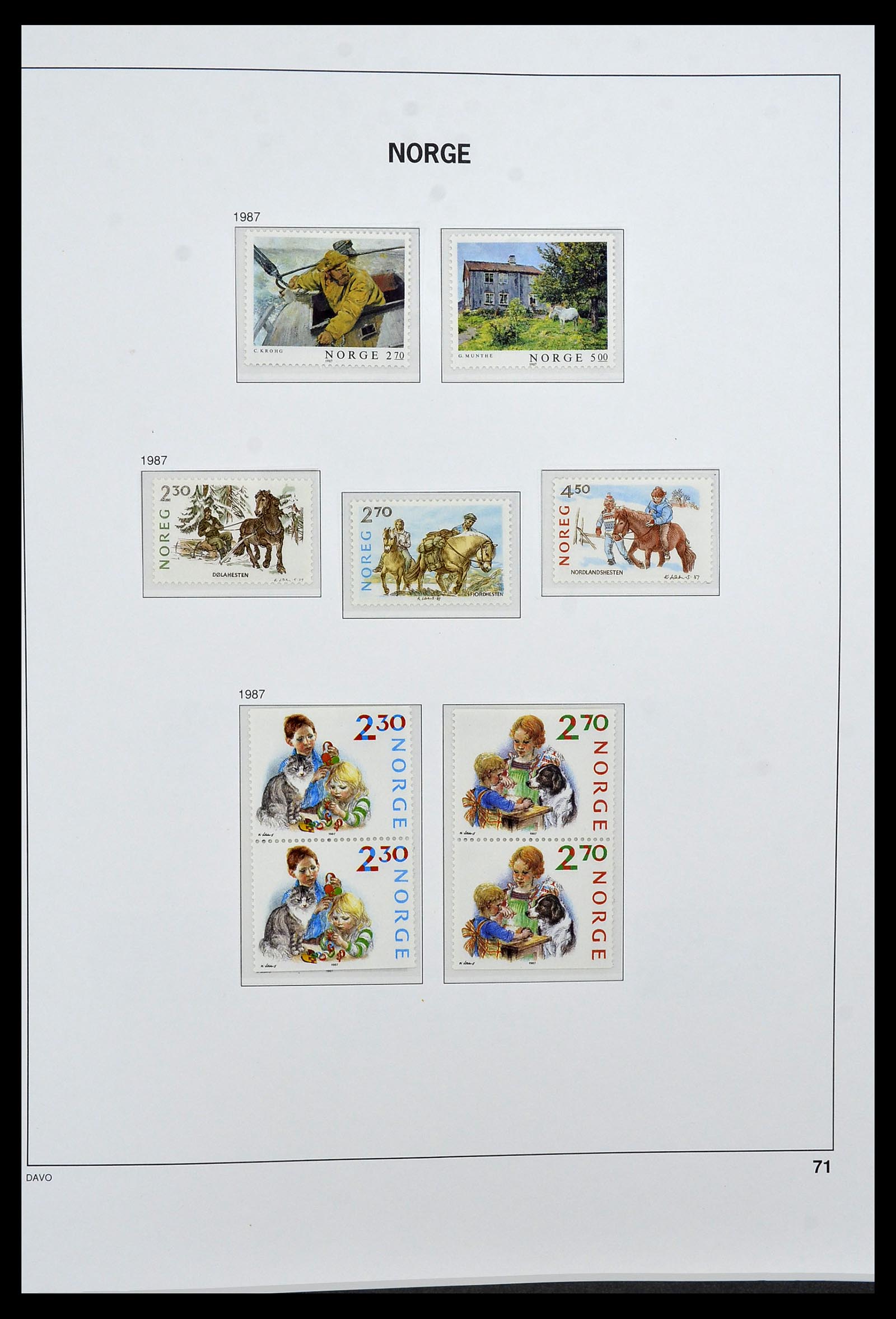 34458 083 - Postzegelverzameling 34458 Noorwegen 1855-1999.