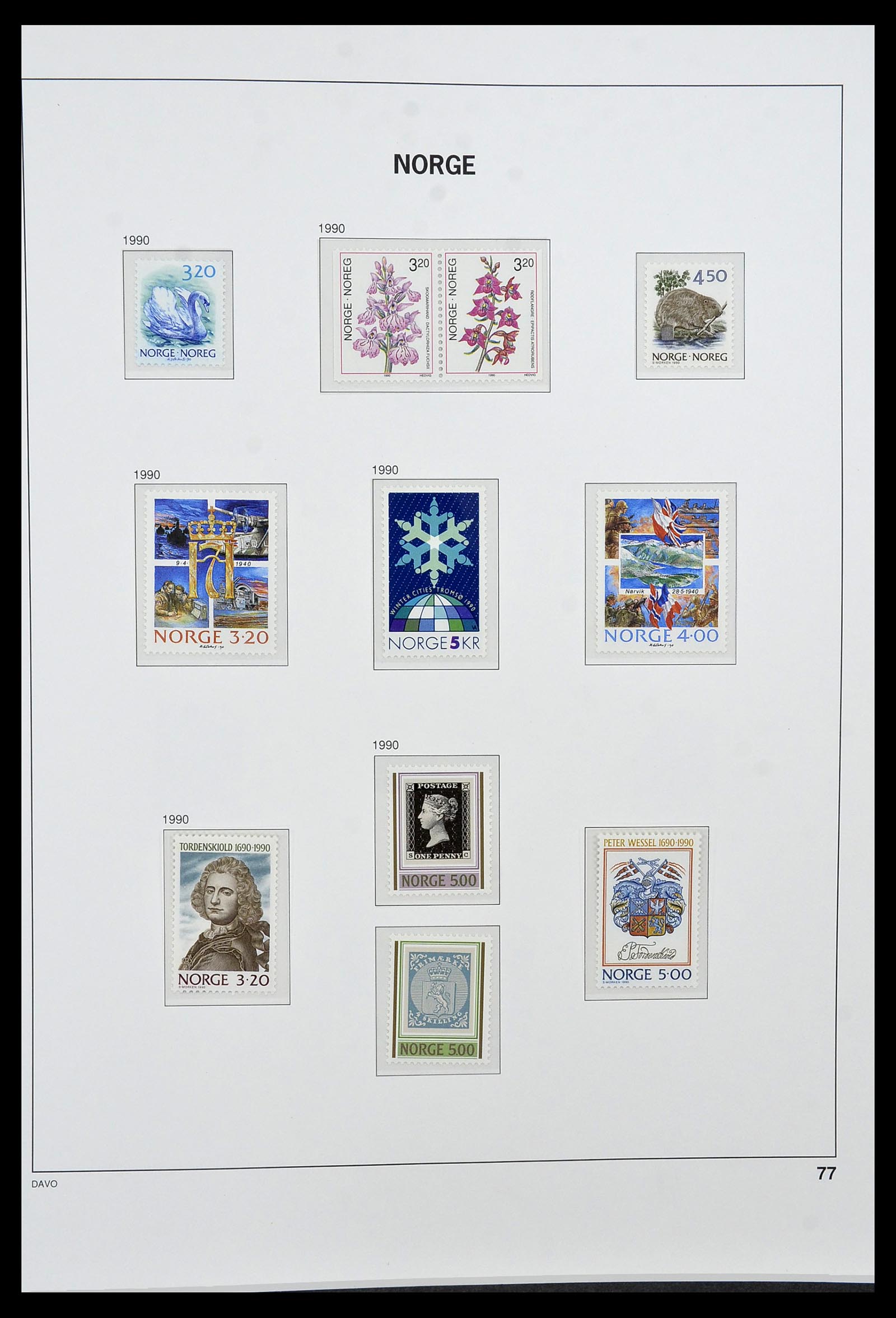 34458 089 - Postzegelverzameling 34458 Noorwegen 1855-1999.
