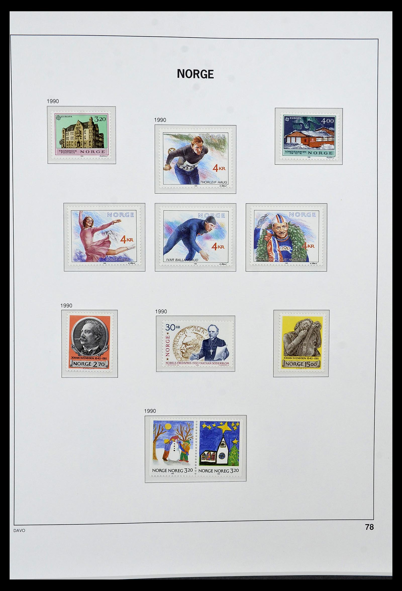 34458 090 - Postzegelverzameling 34458 Noorwegen 1855-1999.