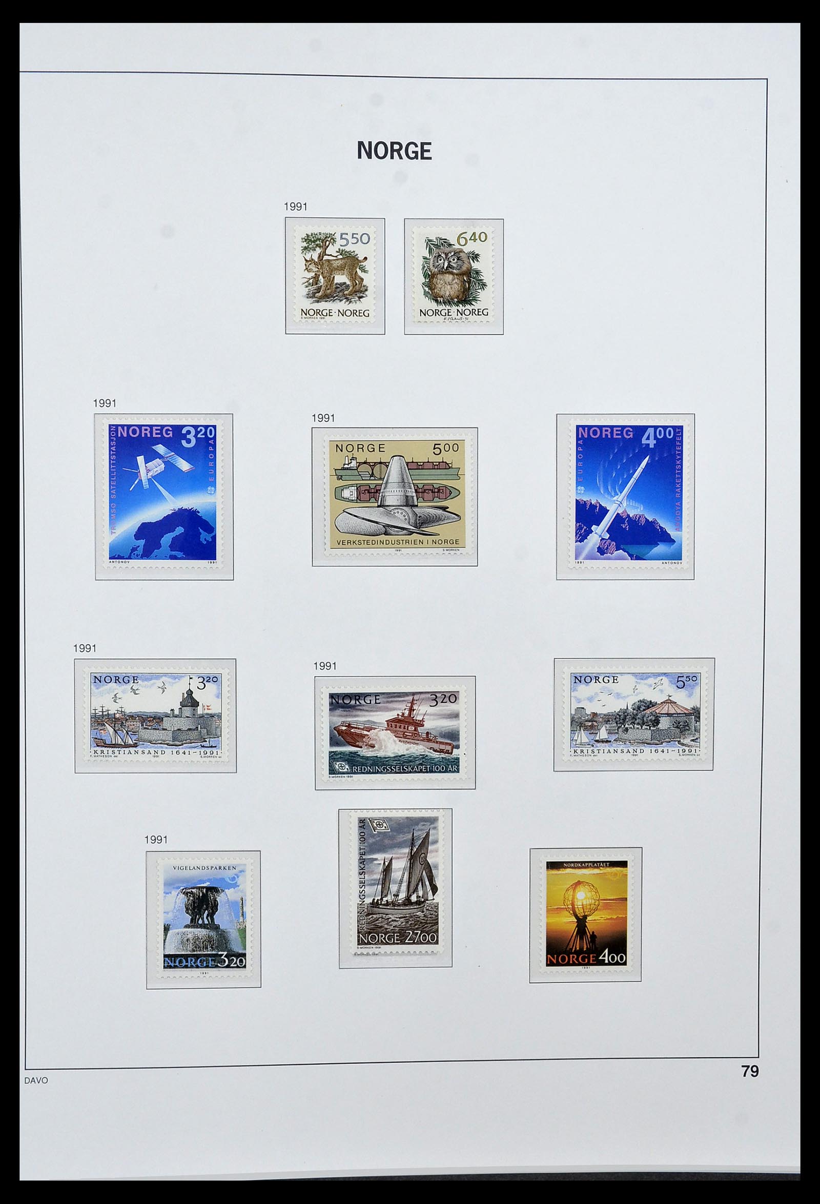 34458 091 - Postzegelverzameling 34458 Noorwegen 1855-1999.