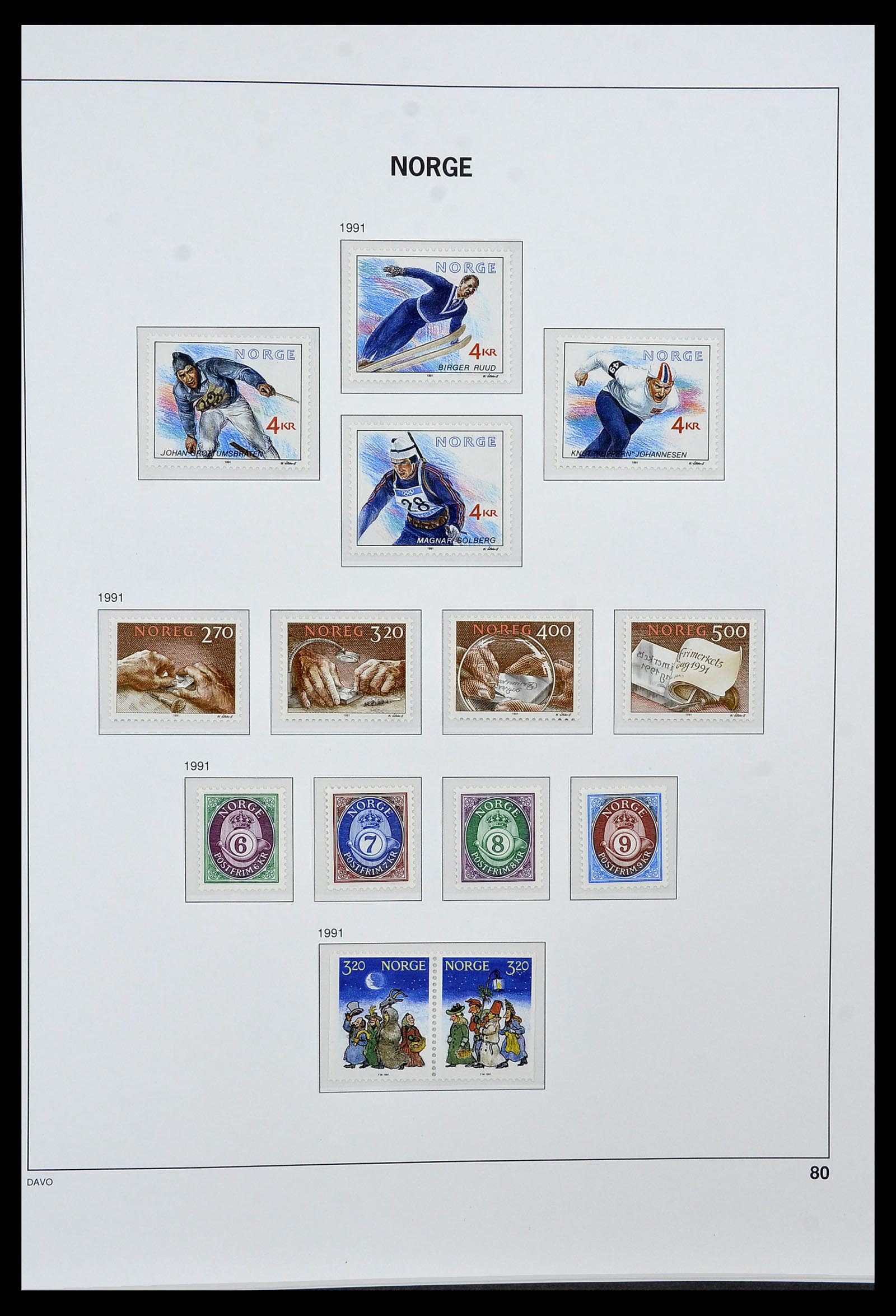 34458 092 - Postzegelverzameling 34458 Noorwegen 1855-1999.