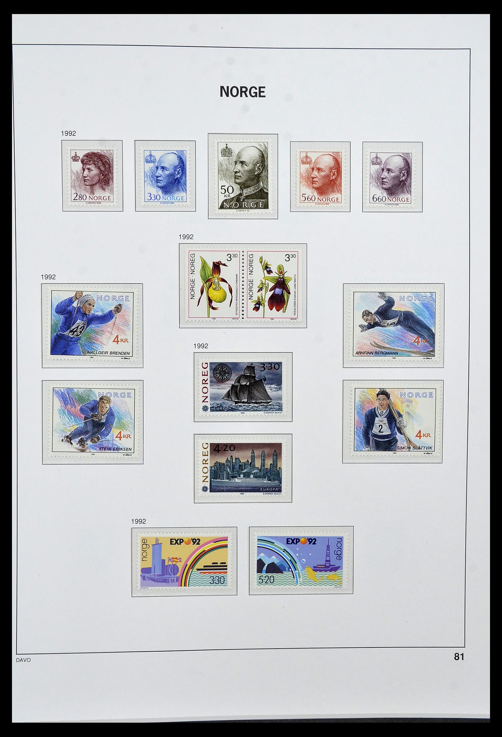 34458 093 - Postzegelverzameling 34458 Noorwegen 1855-1999.