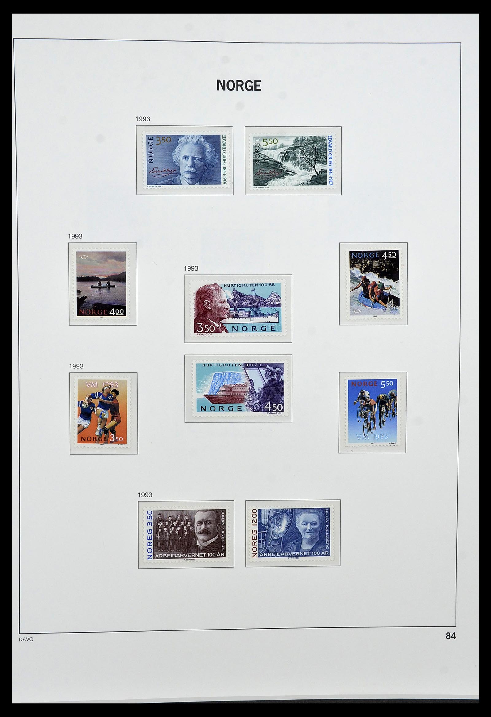 34458 096 - Postzegelverzameling 34458 Noorwegen 1855-1999.
