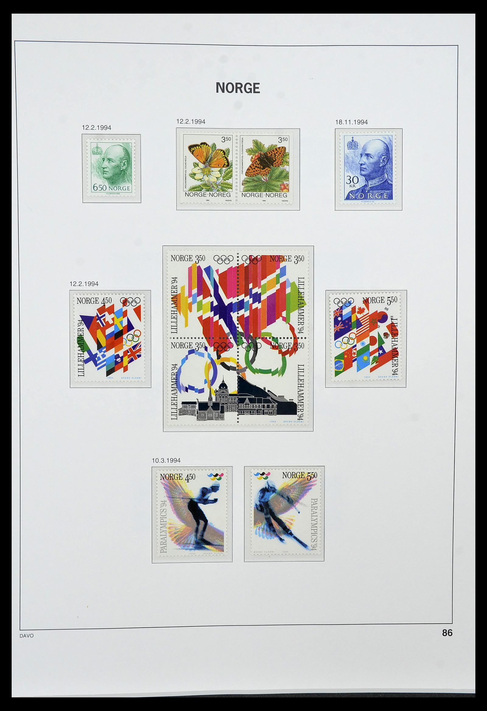 34458 098 - Postzegelverzameling 34458 Noorwegen 1855-1999.