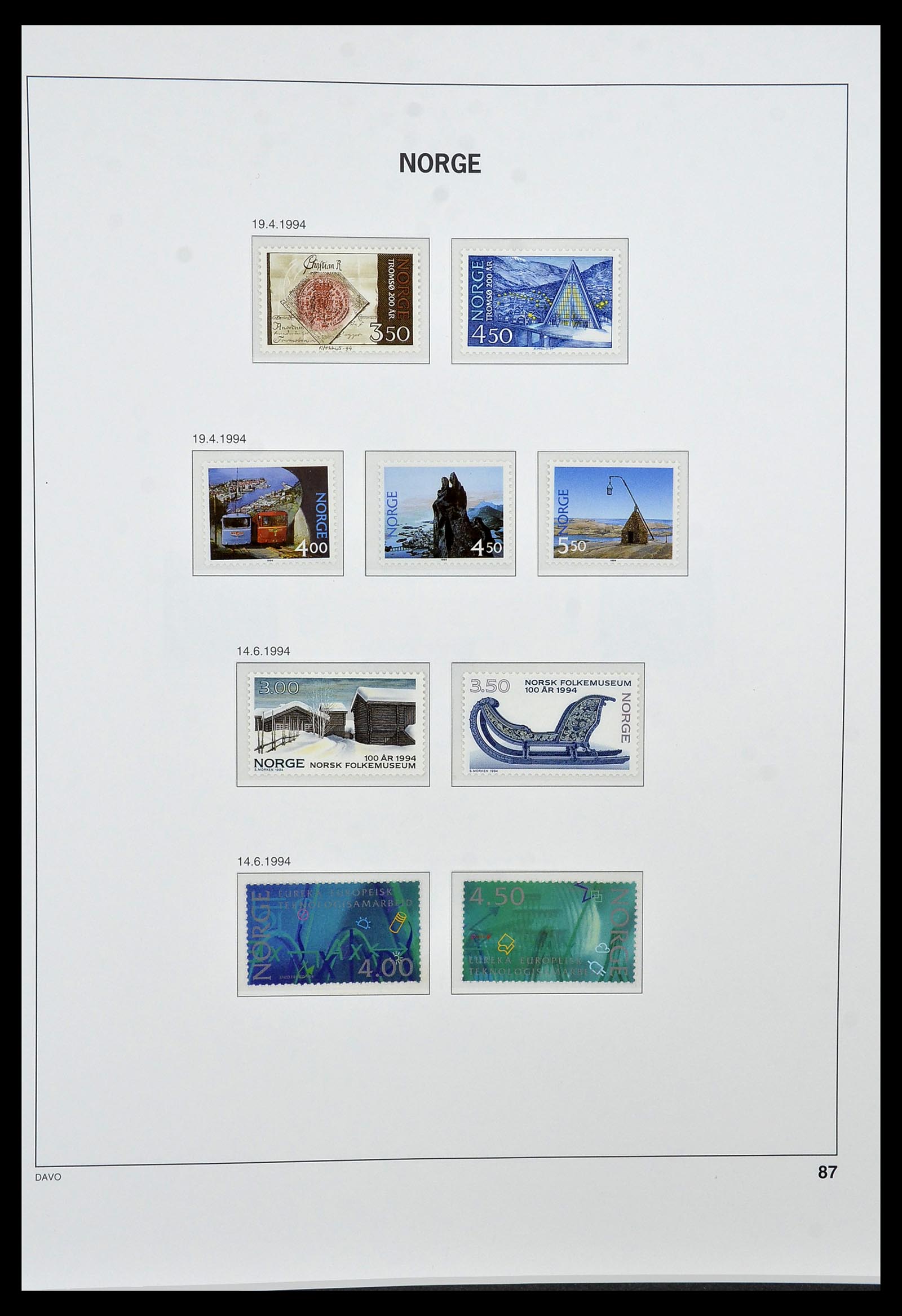 34458 099 - Postzegelverzameling 34458 Noorwegen 1855-1999.
