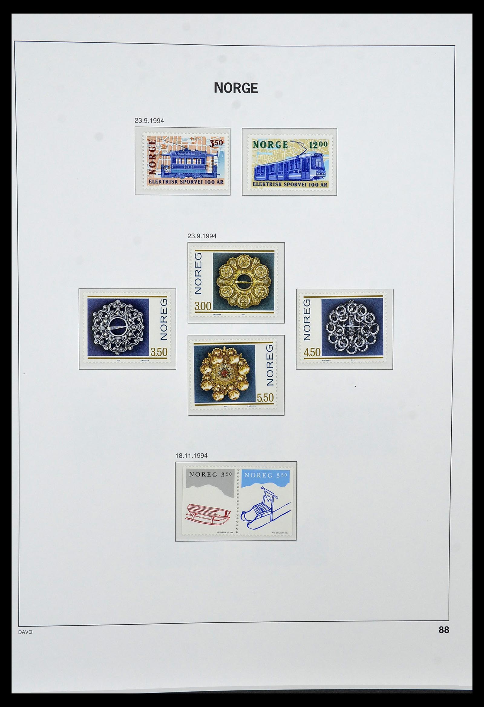 34458 100 - Postzegelverzameling 34458 Noorwegen 1855-1999.