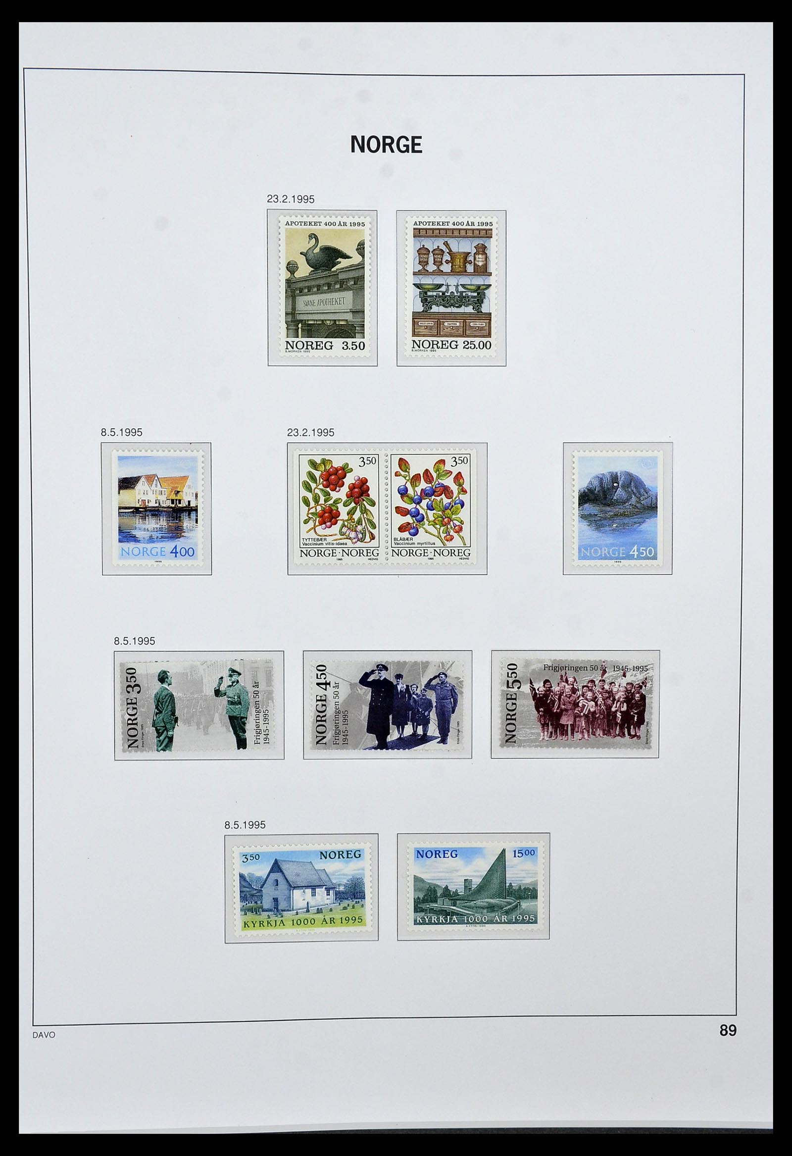 34458 101 - Postzegelverzameling 34458 Noorwegen 1855-1999.