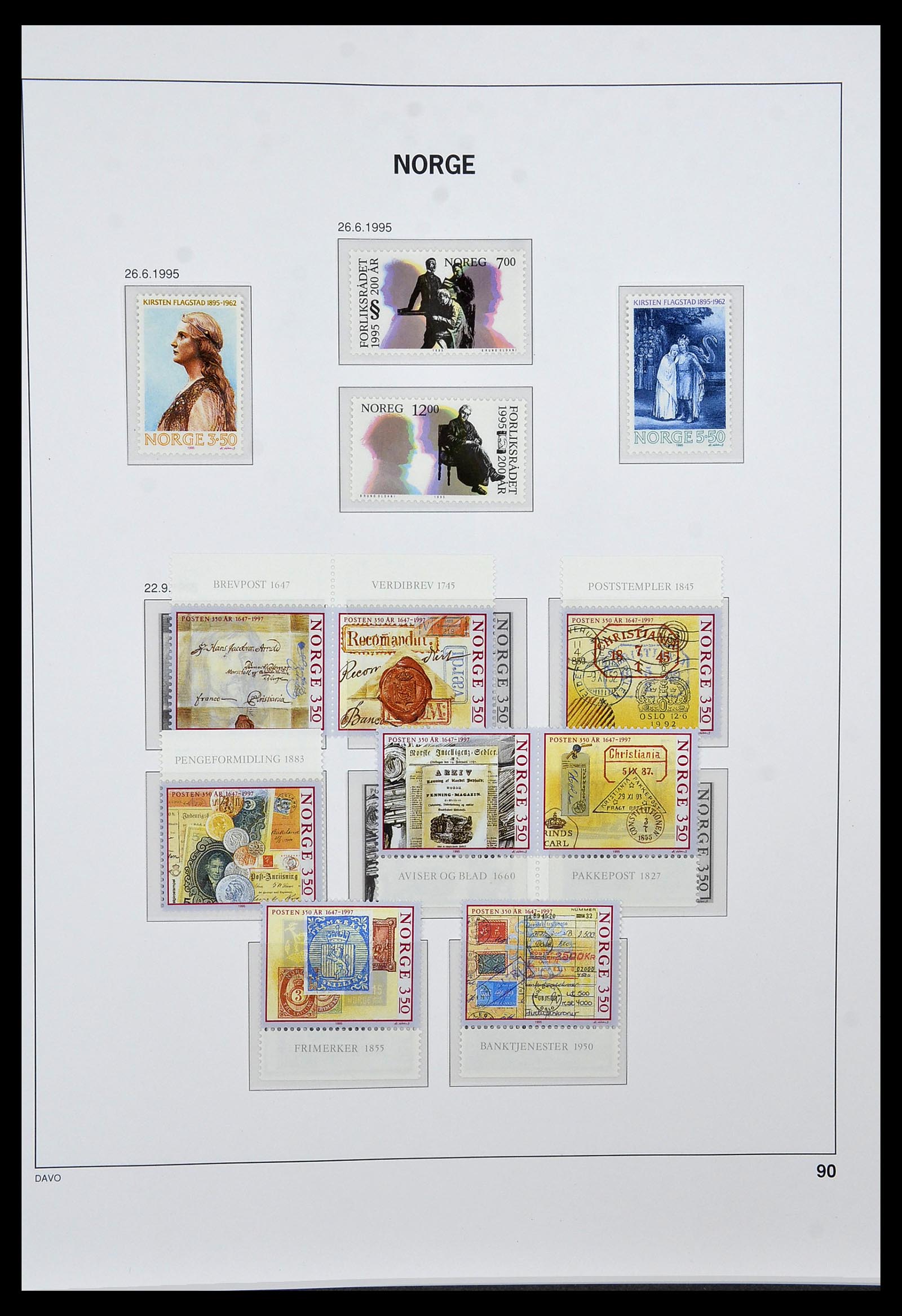 34458 102 - Postzegelverzameling 34458 Noorwegen 1855-1999.