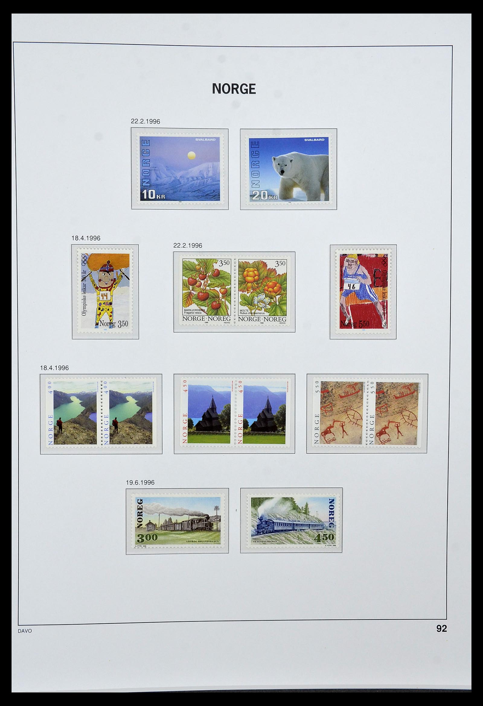 34458 104 - Postzegelverzameling 34458 Noorwegen 1855-1999.