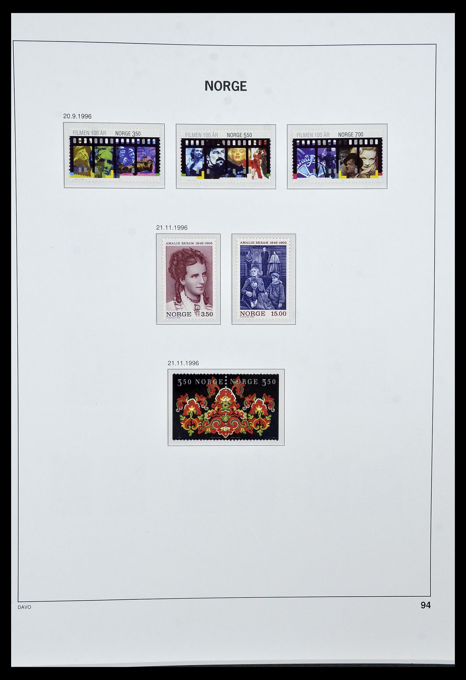 34458 106 - Postzegelverzameling 34458 Noorwegen 1855-1999.