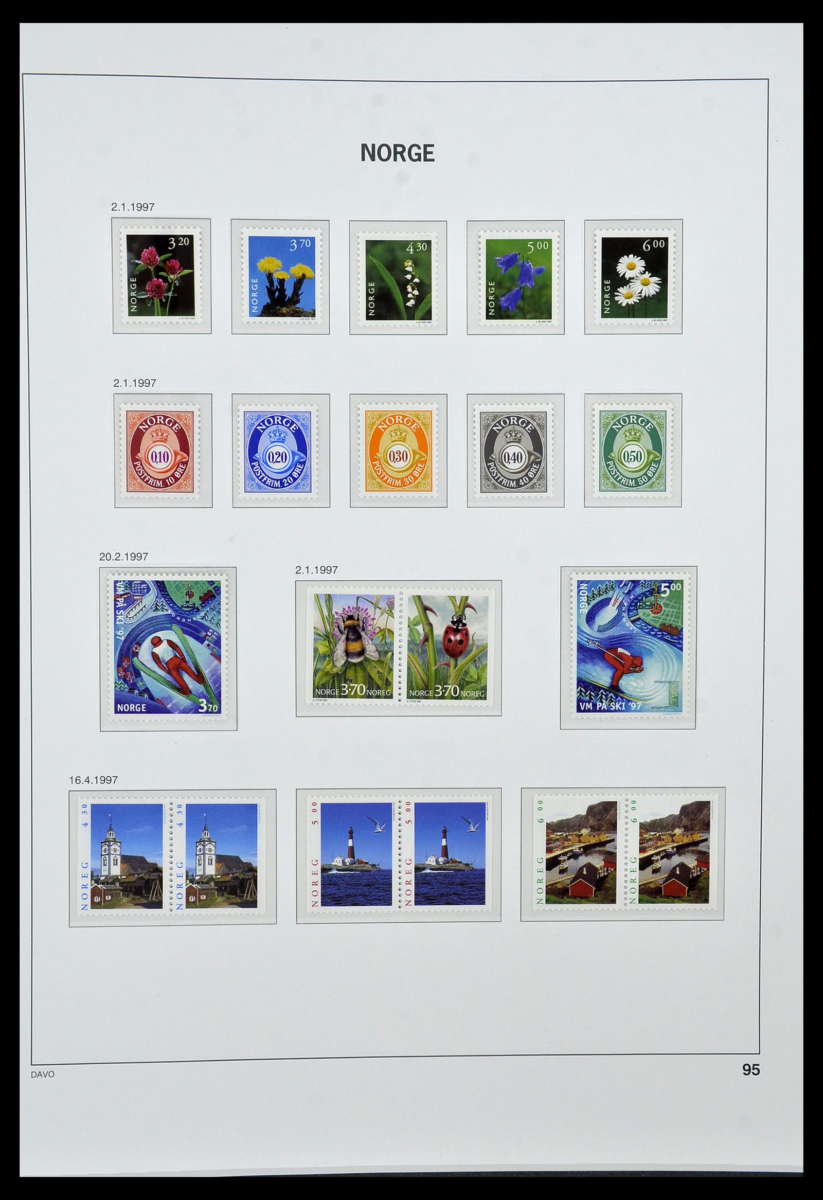 34458 107 - Postzegelverzameling 34458 Noorwegen 1855-1999.