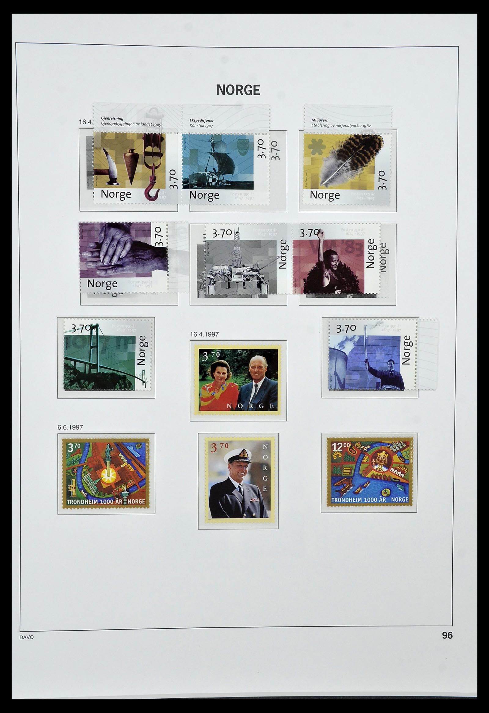34458 108 - Postzegelverzameling 34458 Noorwegen 1855-1999.