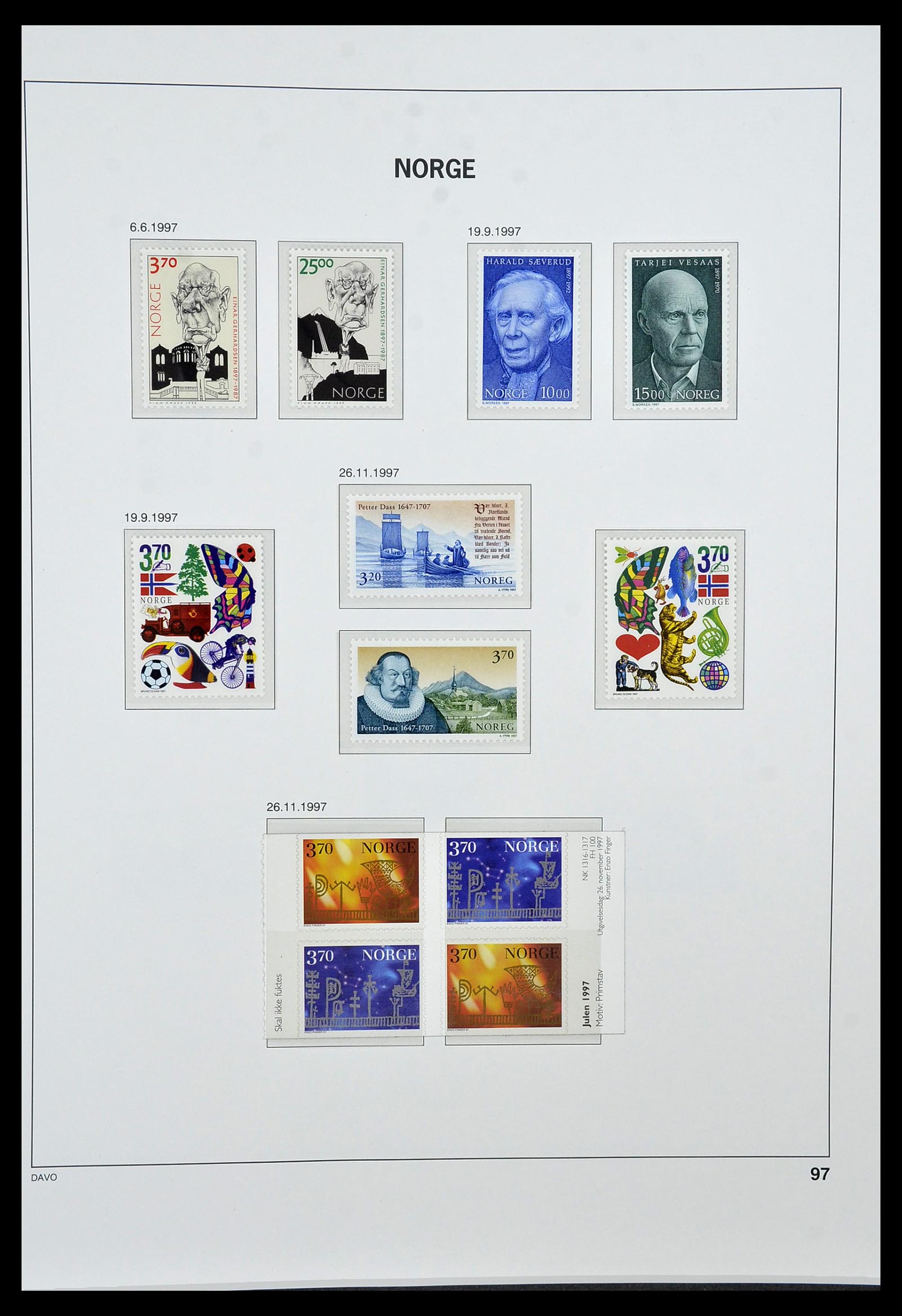 34458 109 - Postzegelverzameling 34458 Noorwegen 1855-1999.