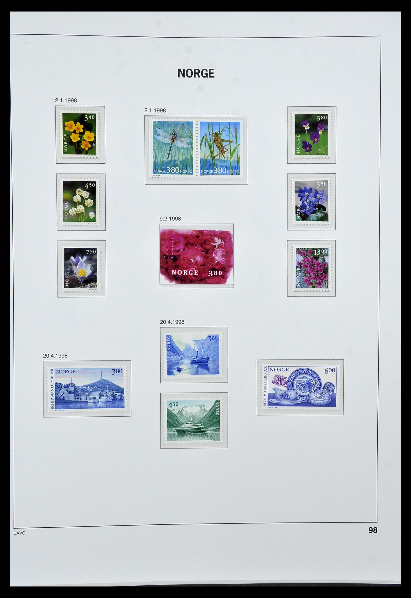 34458 110 - Postzegelverzameling 34458 Noorwegen 1855-1999.
