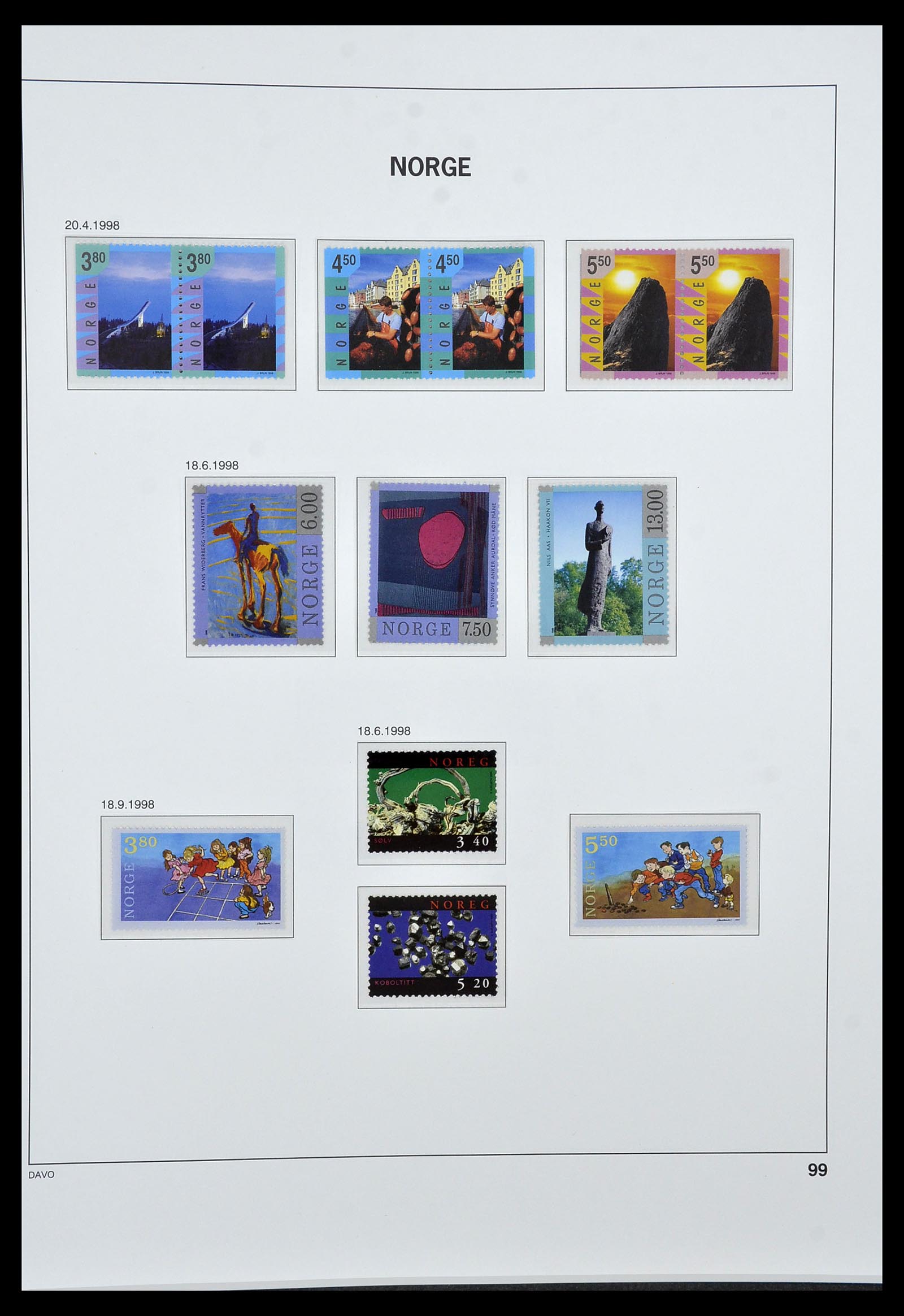 34458 112 - Postzegelverzameling 34458 Noorwegen 1855-1999.