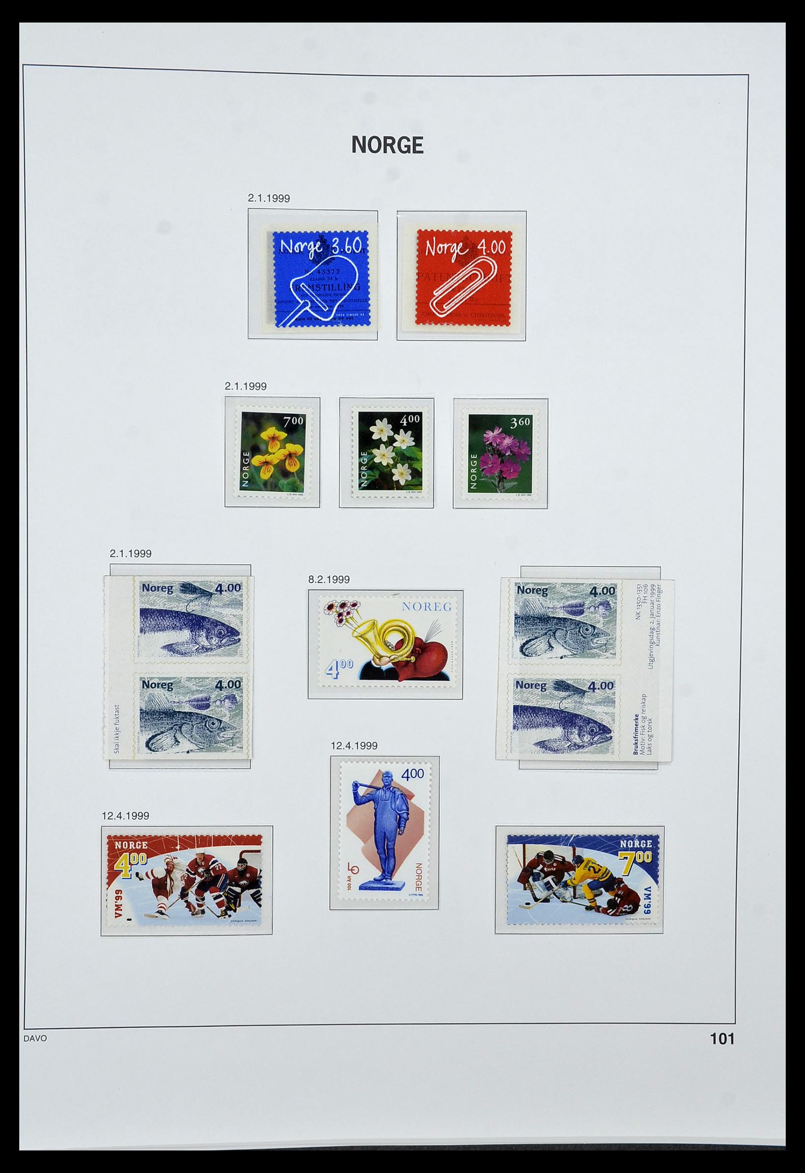 34458 114 - Postzegelverzameling 34458 Noorwegen 1855-1999.