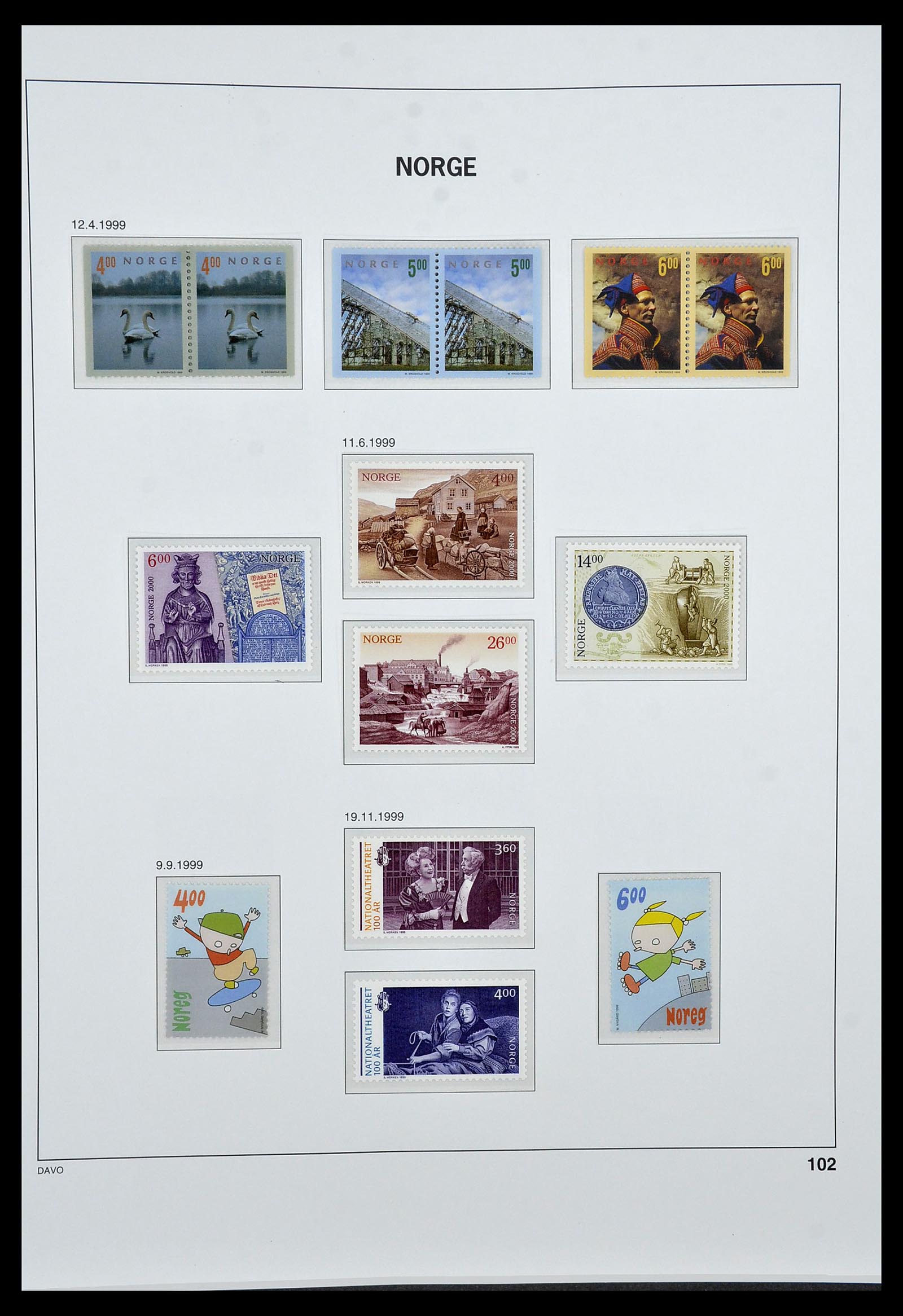 34458 115 - Postzegelverzameling 34458 Noorwegen 1855-1999.