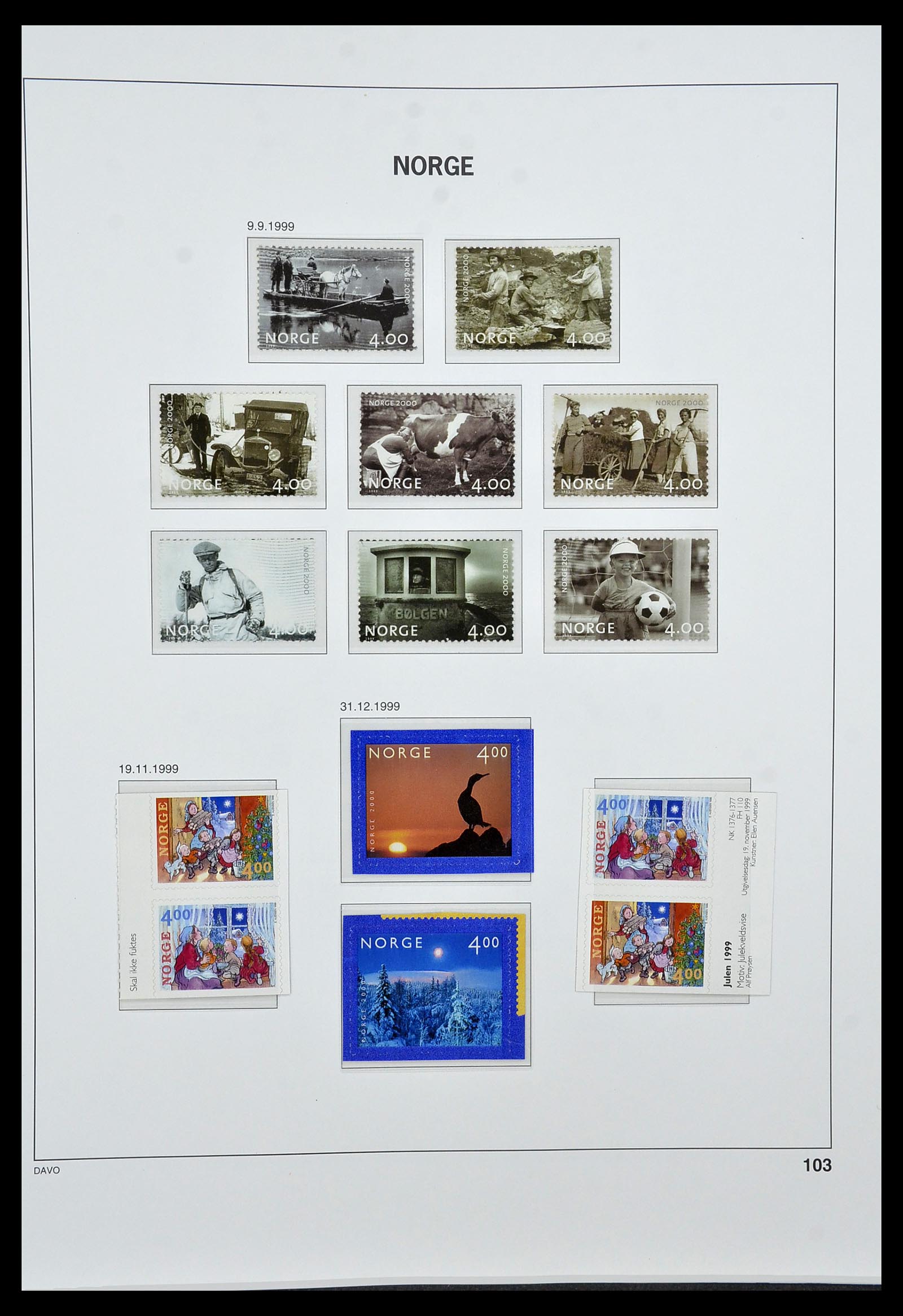 34458 116 - Postzegelverzameling 34458 Noorwegen 1855-1999.
