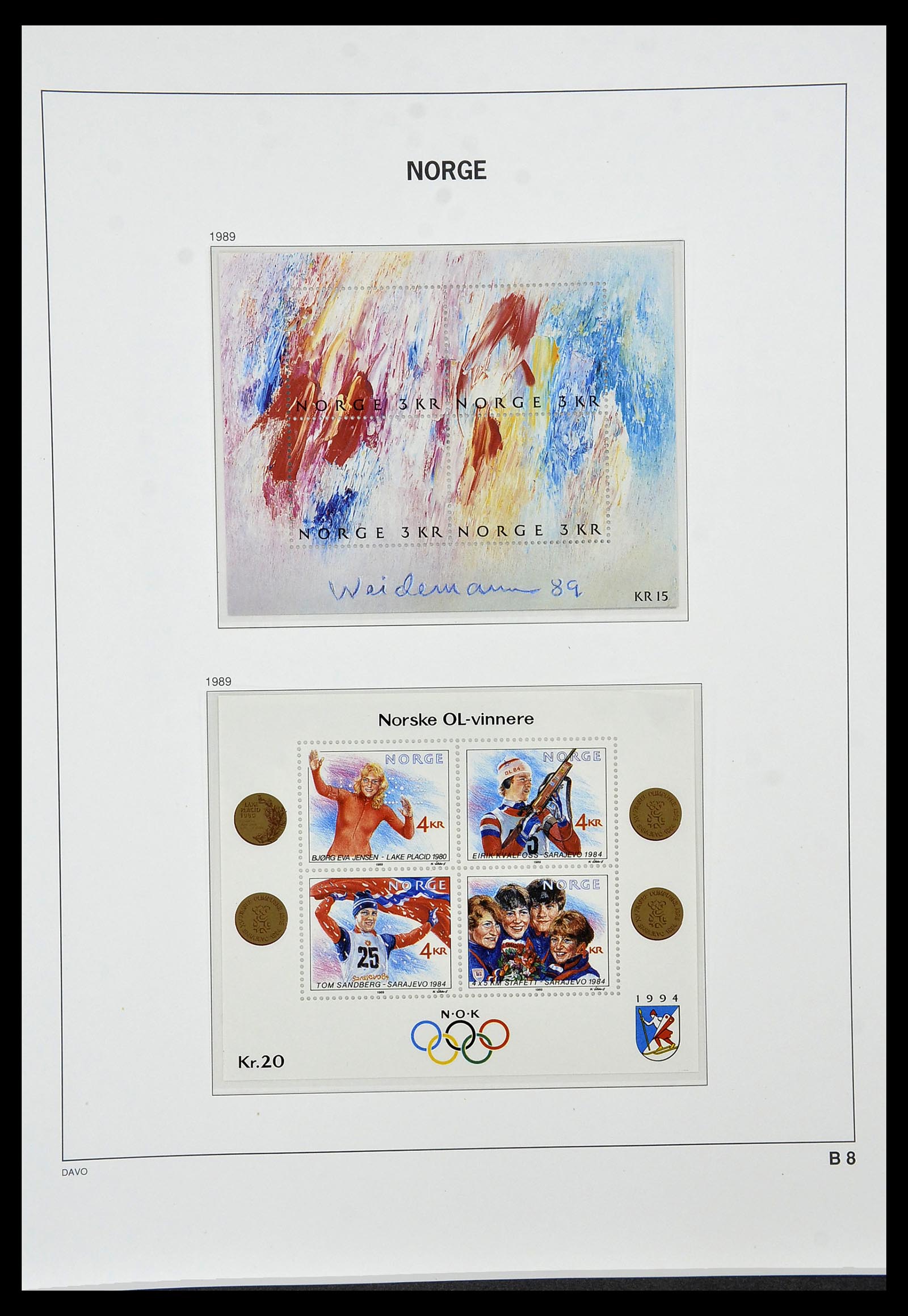 34458 136 - Postzegelverzameling 34458 Noorwegen 1855-1999.