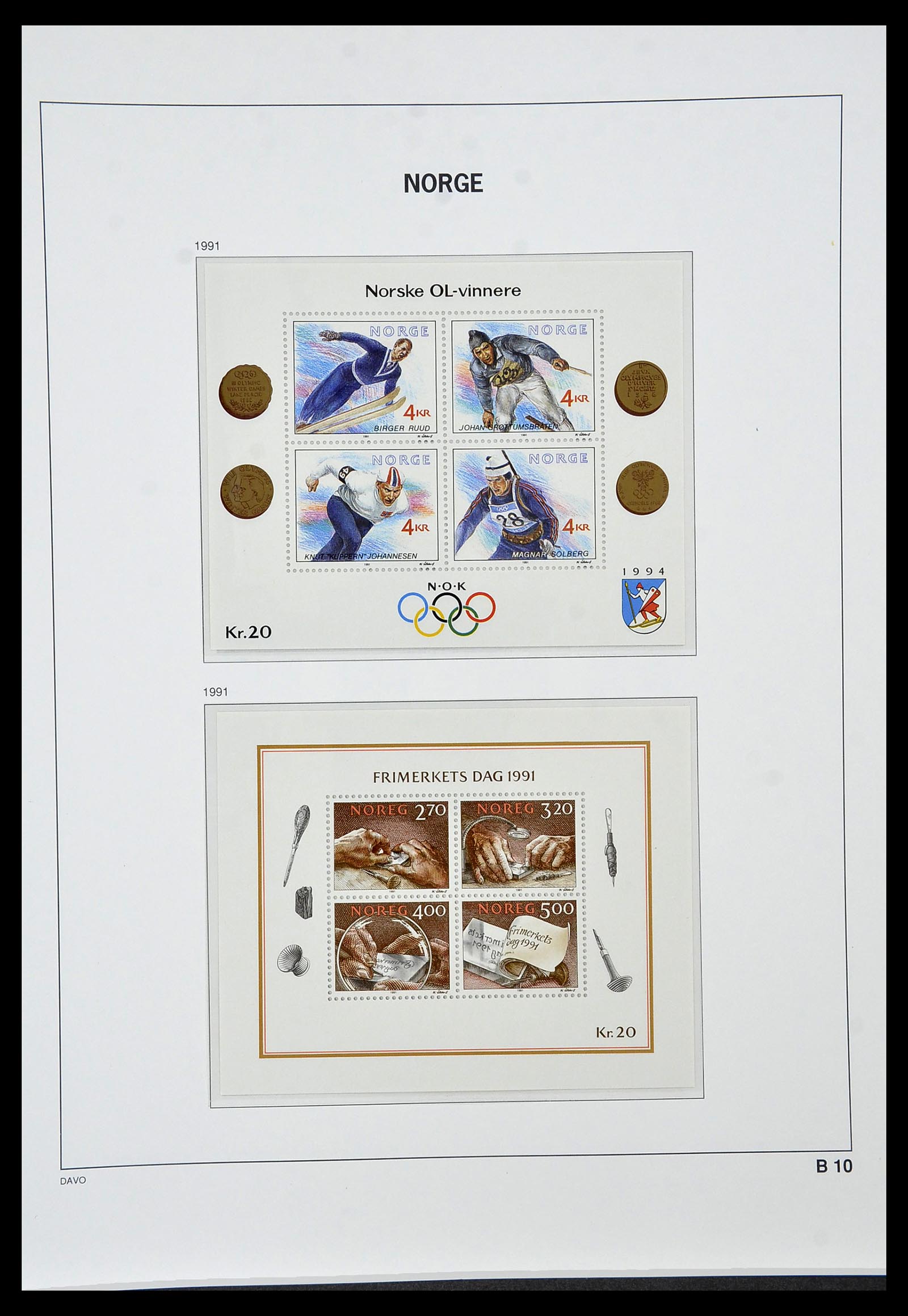 34458 140 - Postzegelverzameling 34458 Noorwegen 1855-1999.
