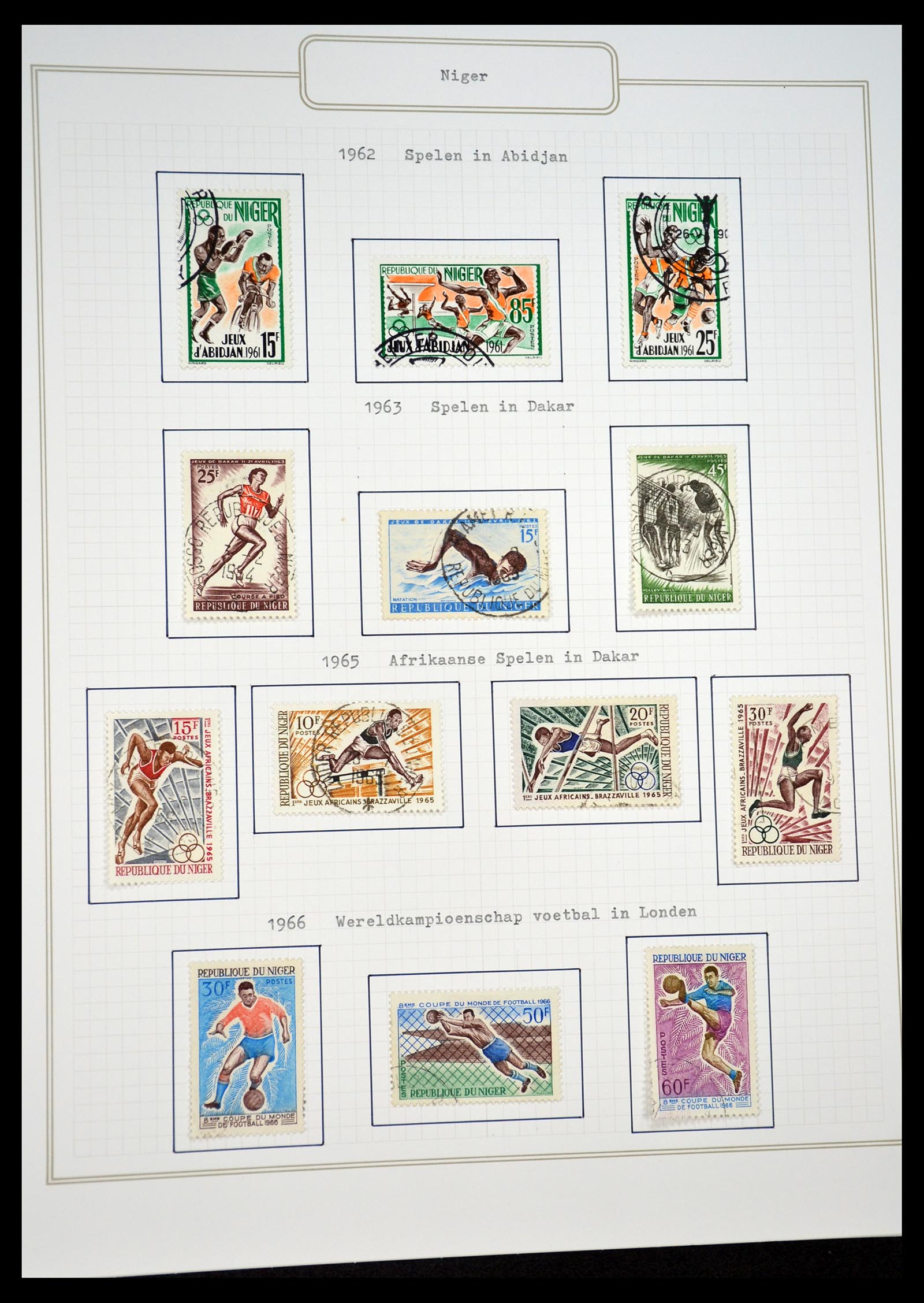 34460 0021 - Postzegelverzameling 34460 Motief Sport 1896-2018!