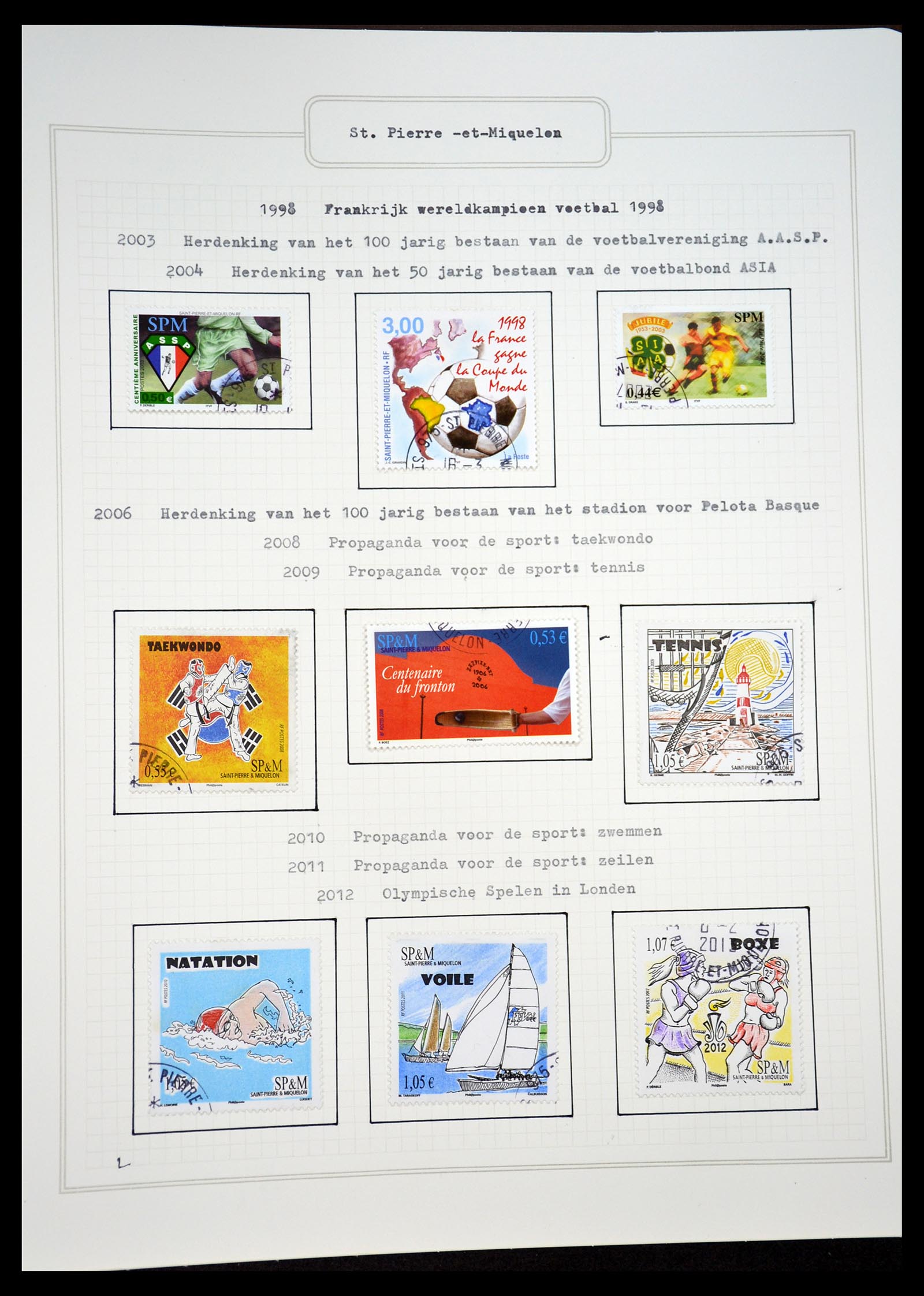 34460 0081 - Postzegelverzameling 34460 Motief Sport 1896-2018!