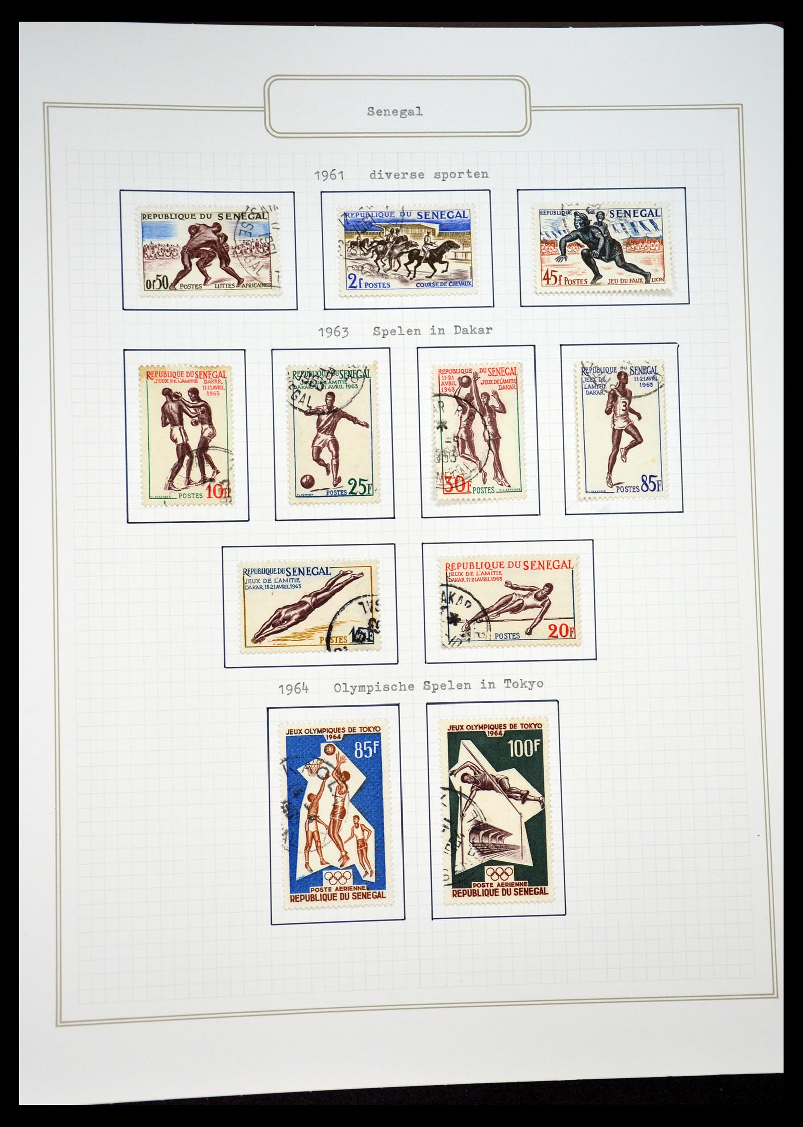 34460 0082 - Postzegelverzameling 34460 Motief Sport 1896-2018!