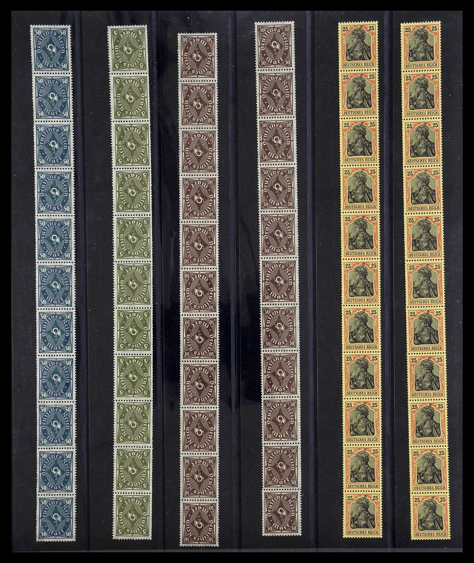 34461 001 - Stamp Collection 34461 Germany coil stamps 1910-2004.