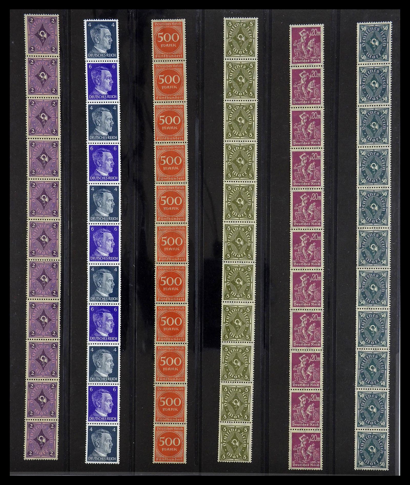 34461 002 - Stamp Collection 34461 Germany coil stamps 1910-2004.
