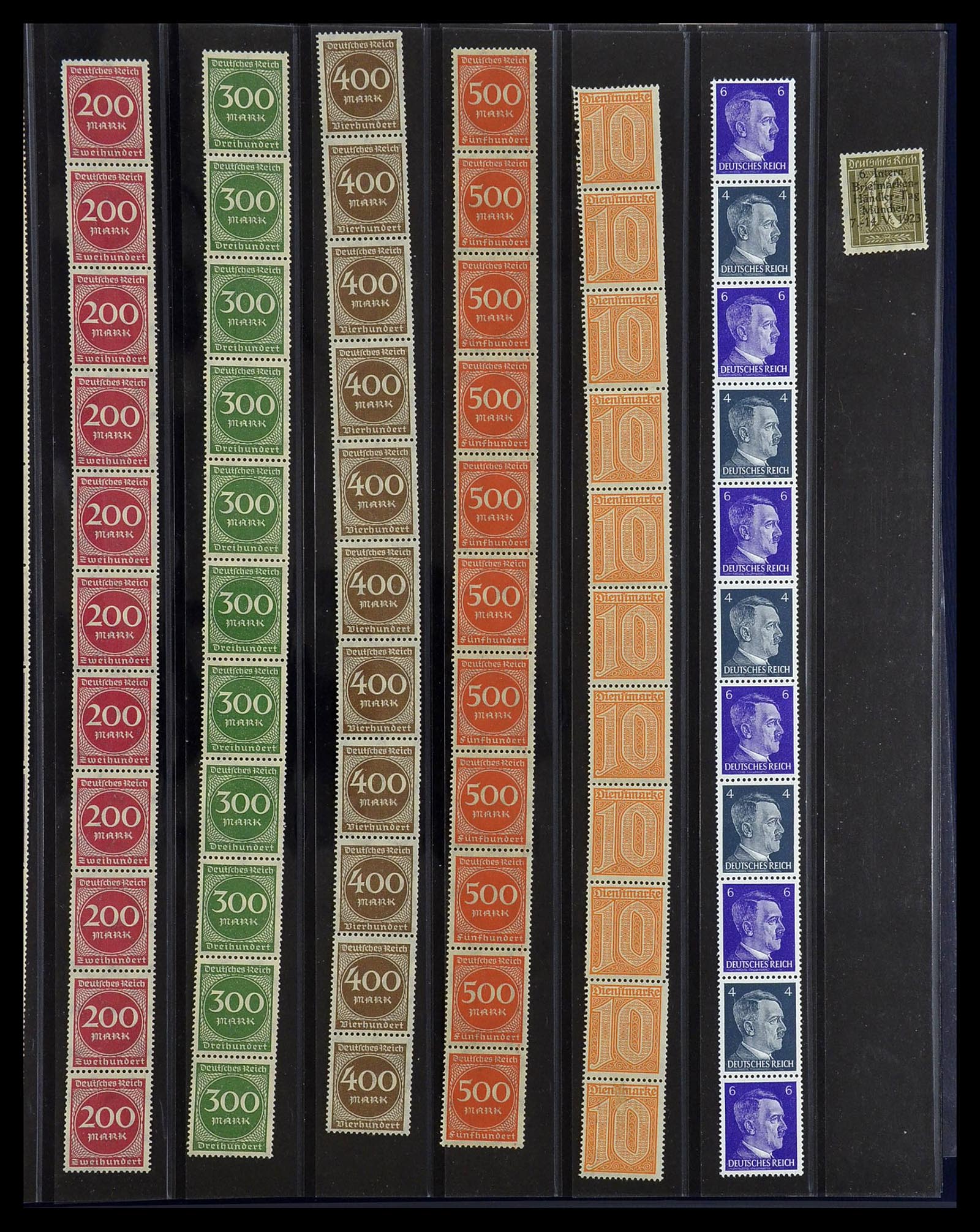 34461 011 - Stamp Collection 34461 Germany coil stamps 1910-2004.