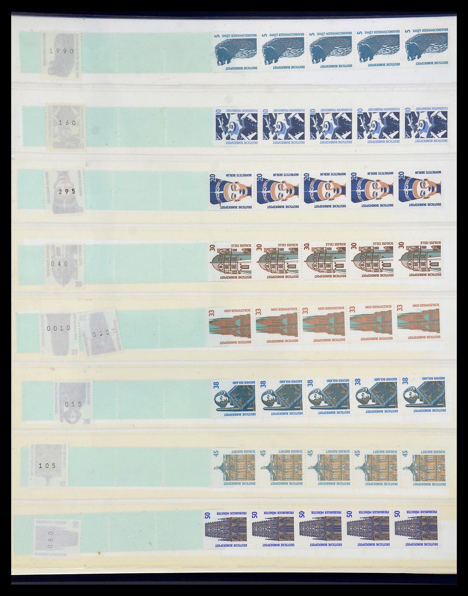 34461 023 - Stamp Collection 34461 Germany coil stamps 1910-2004.