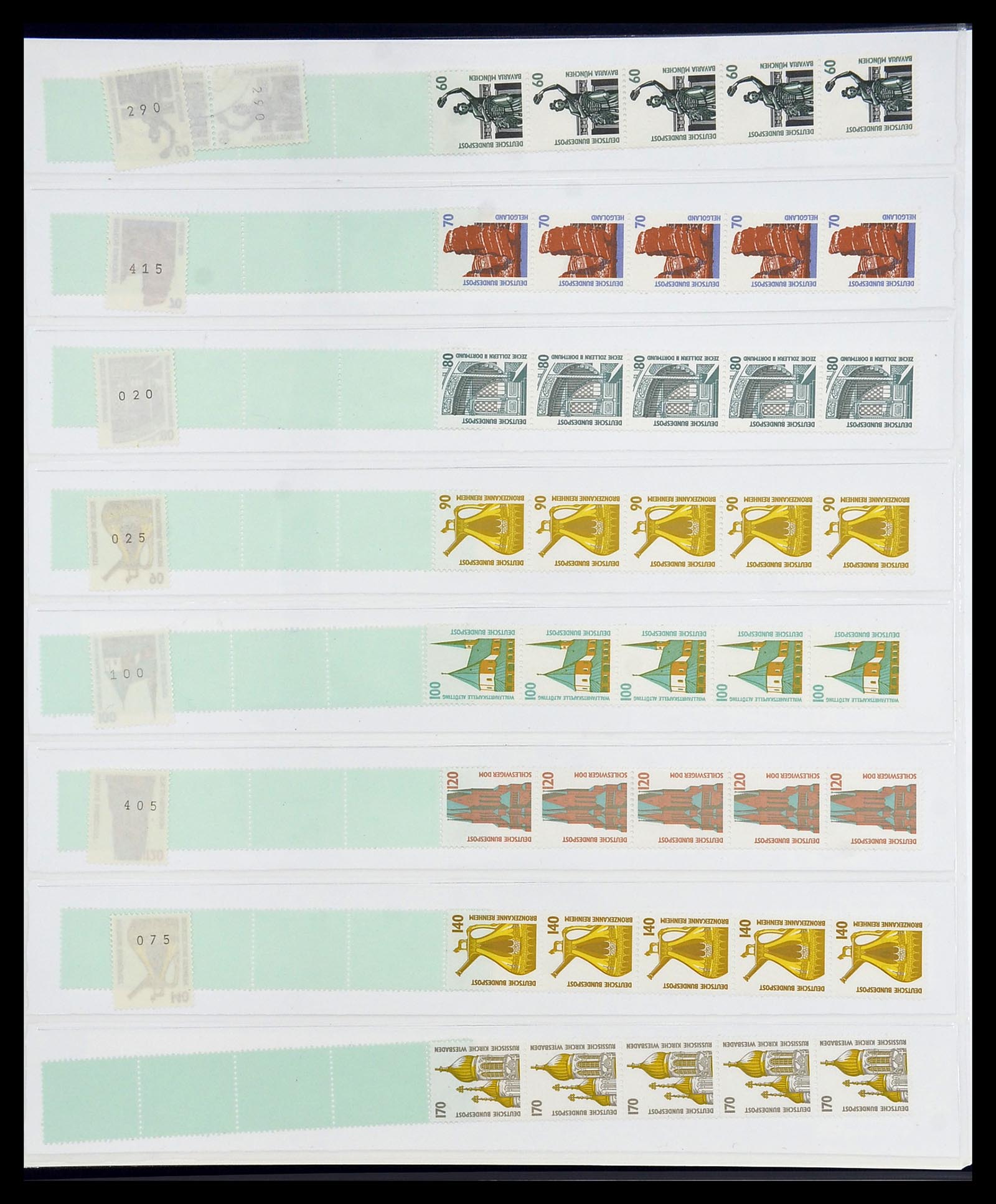 34461 024 - Stamp Collection 34461 Germany coil stamps 1910-2004.