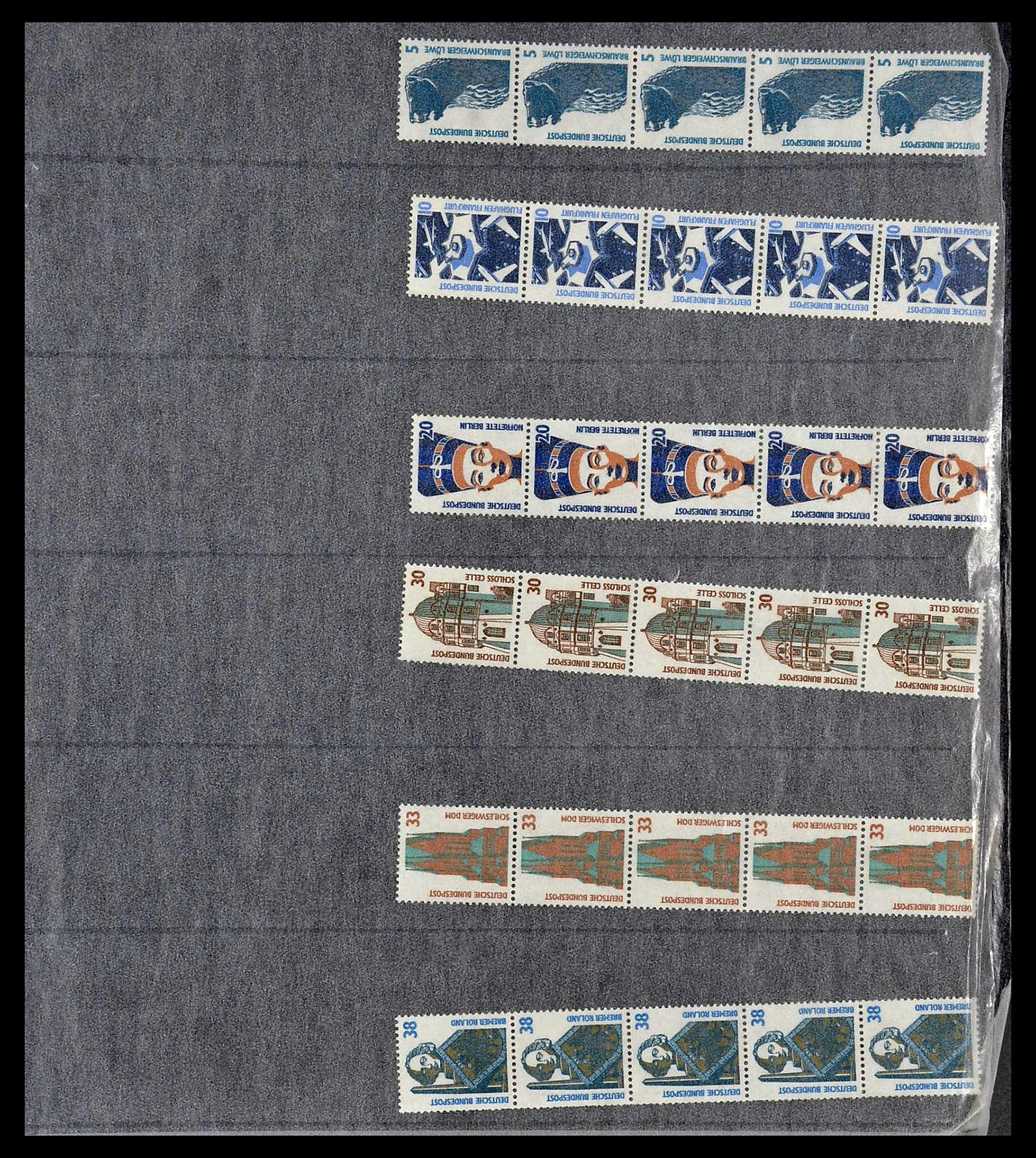 34461 027 - Stamp Collection 34461 Germany coil stamps 1910-2004.