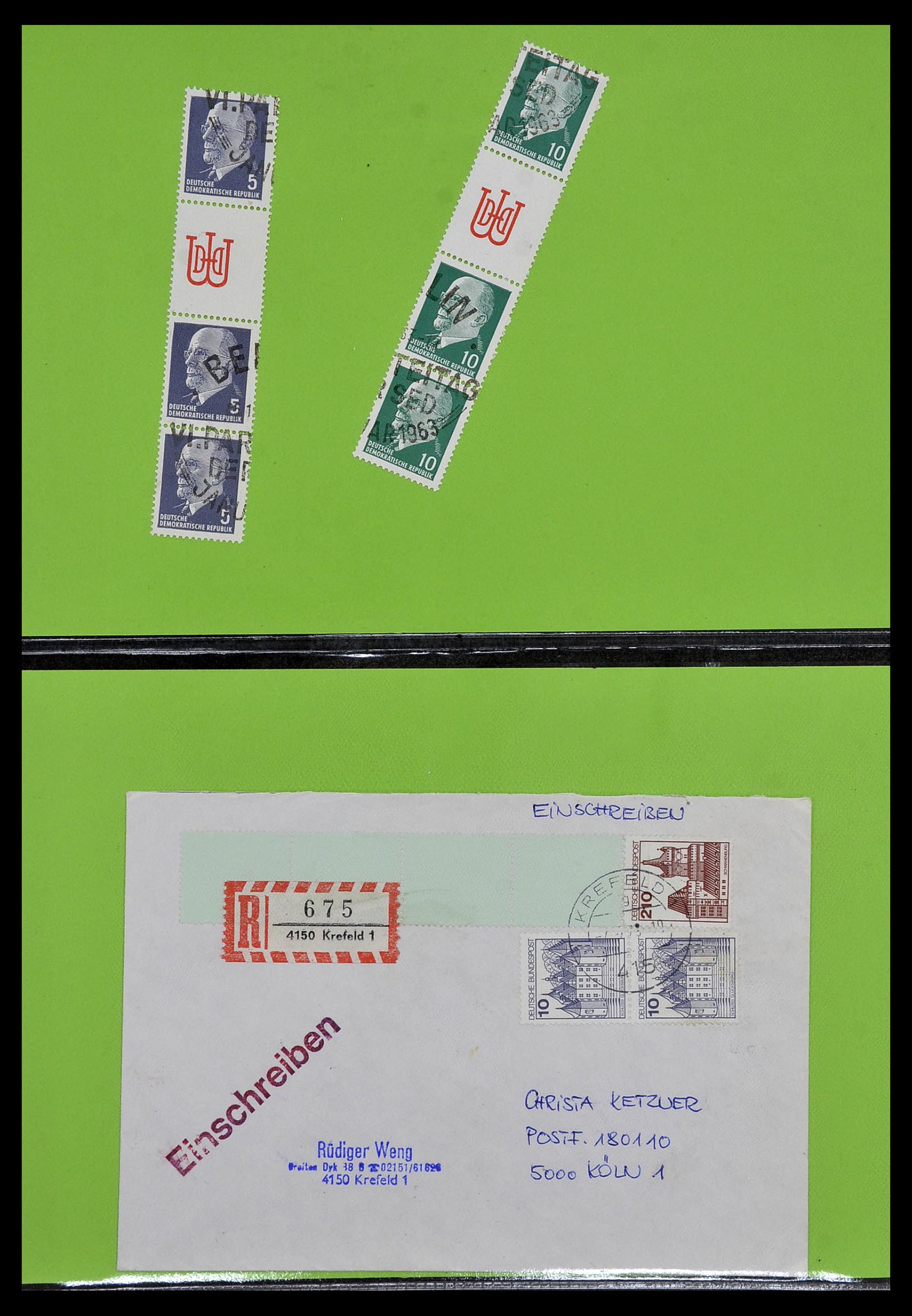 34461 039 - Stamp Collection 34461 Germany coil stamps 1910-2004.