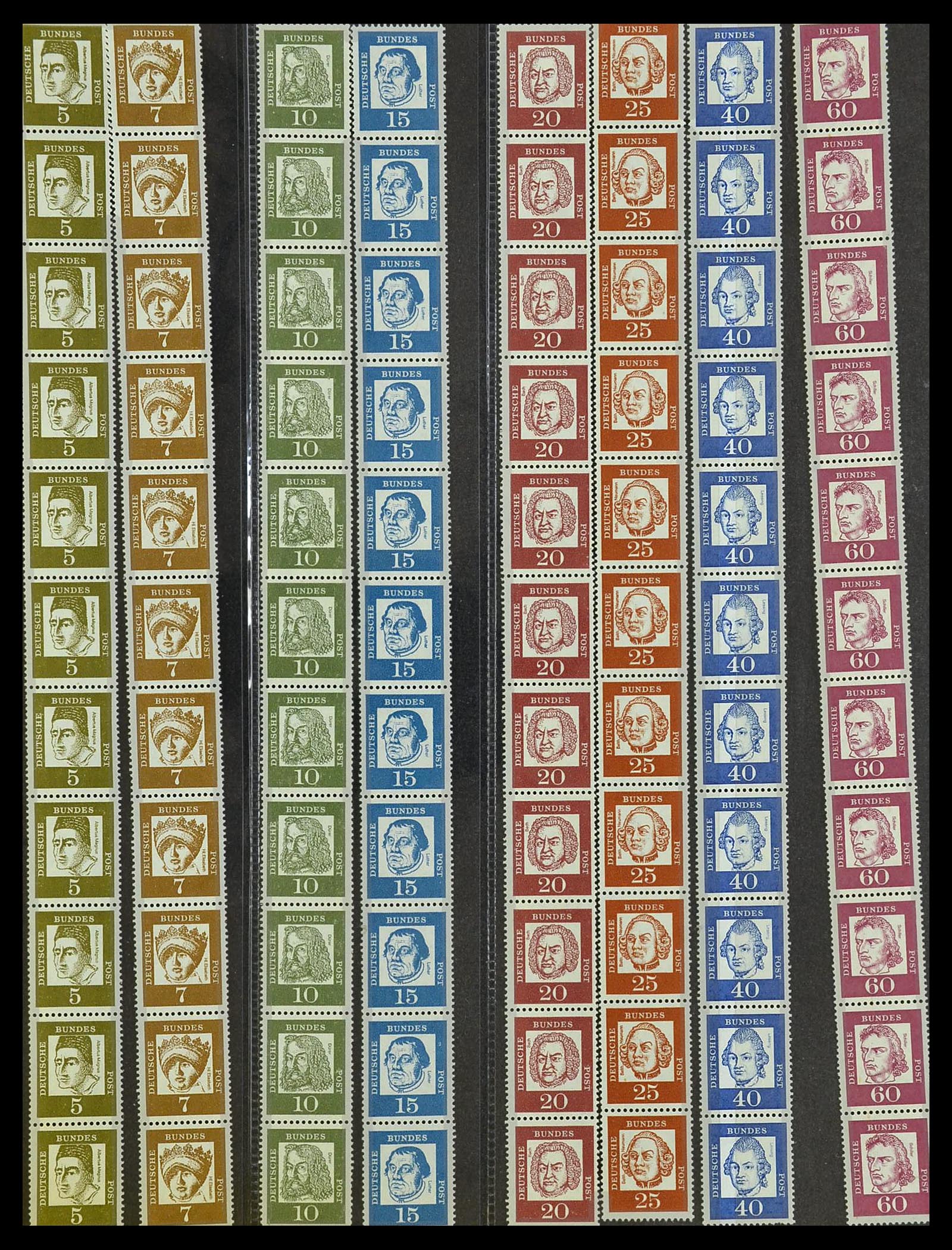 34461 041 - Stamp Collection 34461 Germany coil stamps 1910-2004.