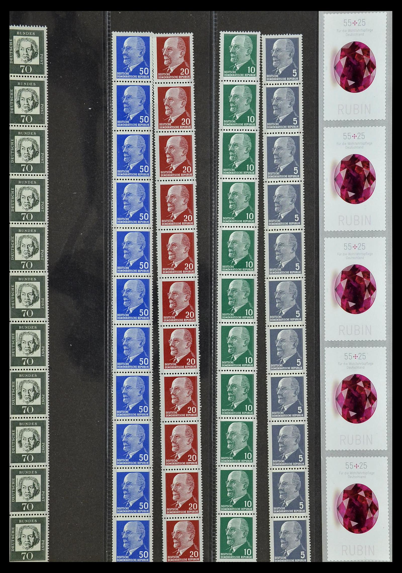 34461 042 - Stamp Collection 34461 Germany coil stamps 1910-2004.