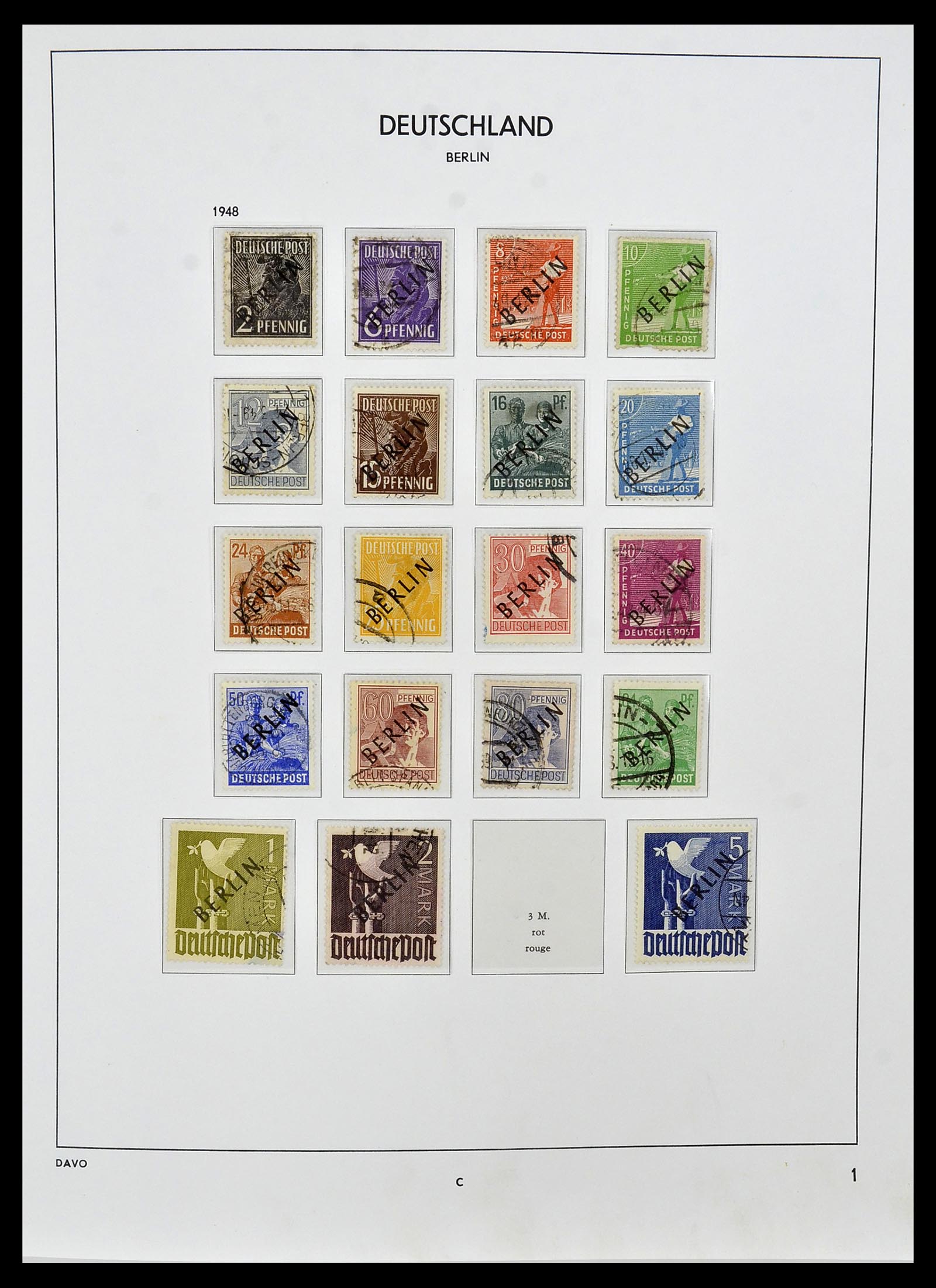 34464 001 - Postzegelverzameling 34464 Berlijn 1948-1990.