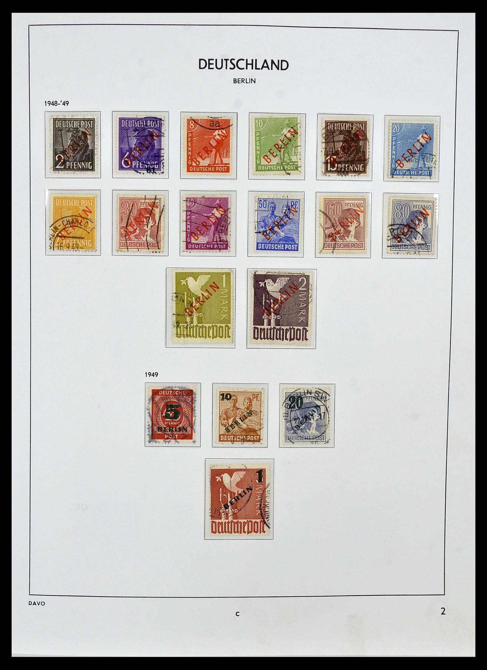 34464 002 - Postzegelverzameling 34464 Berlijn 1948-1990.