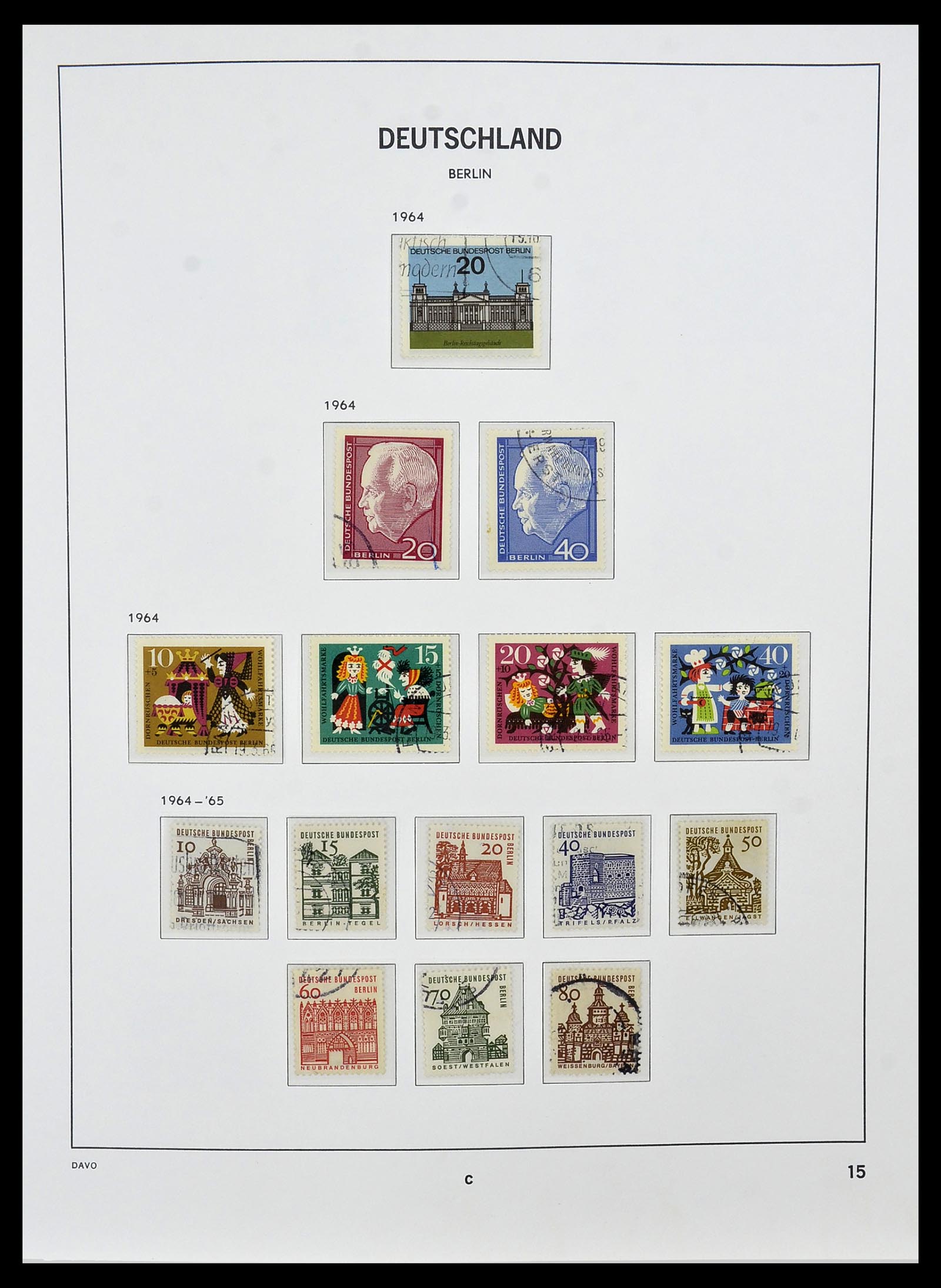 34464 015 - Postzegelverzameling 34464 Berlijn 1948-1990.