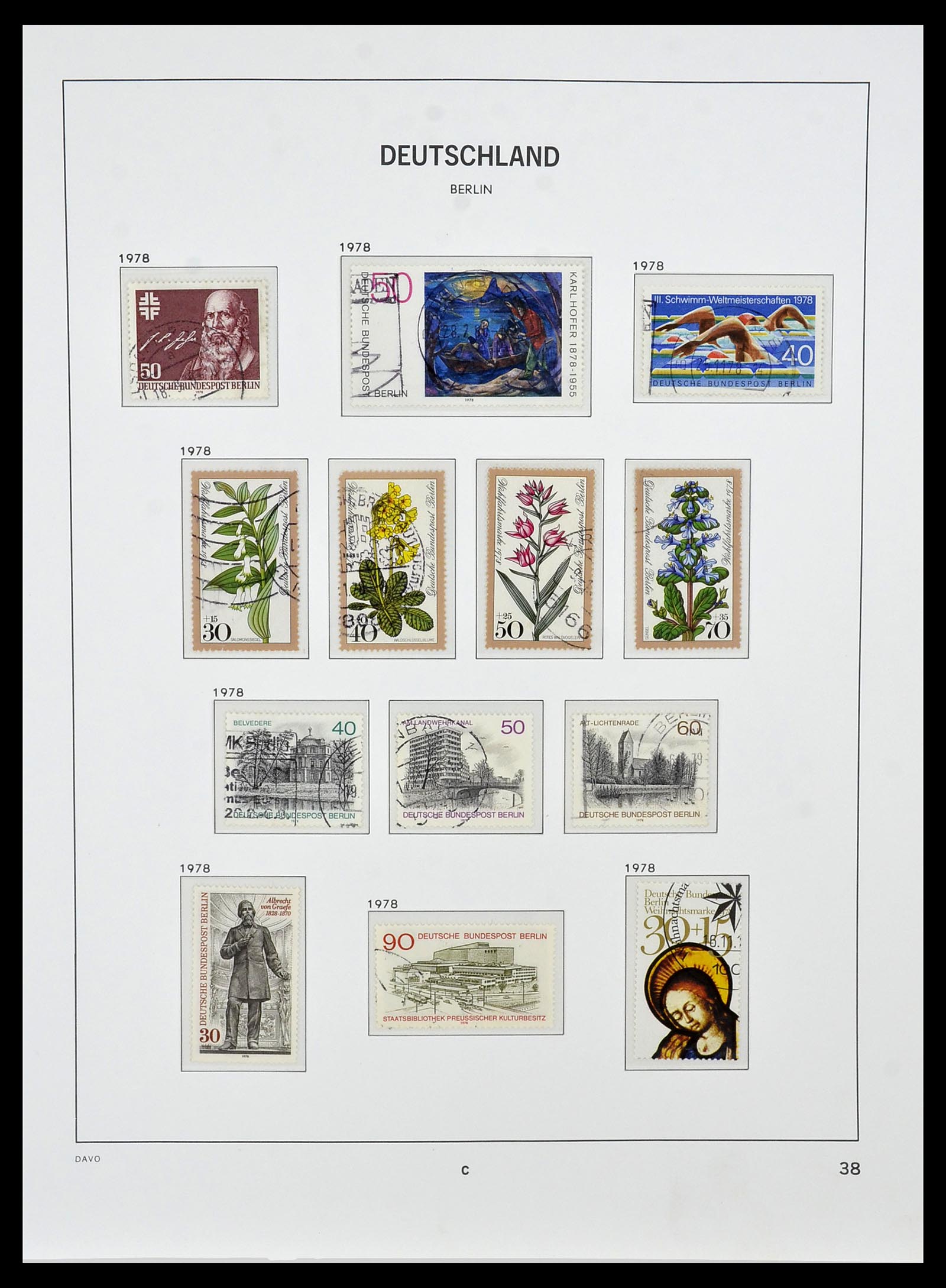 34464 038 - Postzegelverzameling 34464 Berlijn 1948-1990.