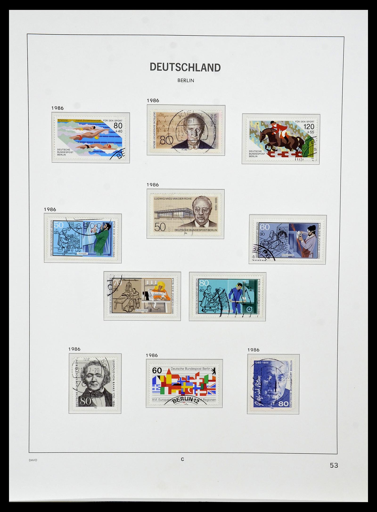 34464 053 - Postzegelverzameling 34464 Berlijn 1948-1990.