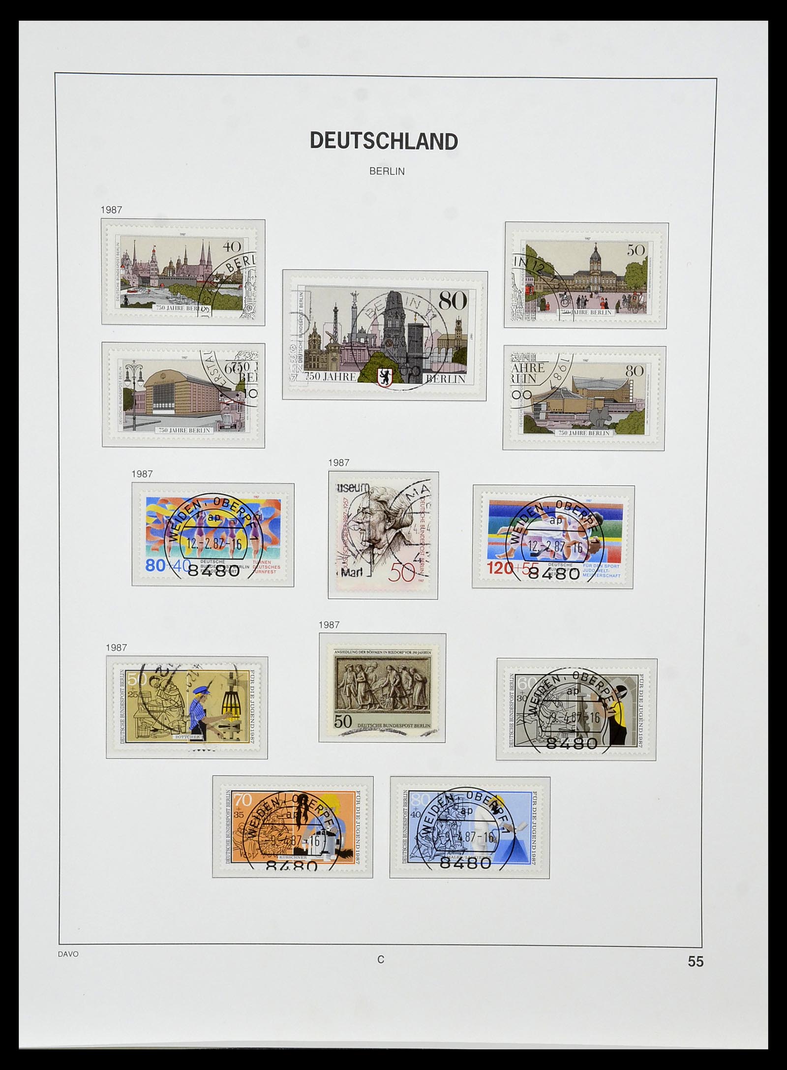 34464 055 - Postzegelverzameling 34464 Berlijn 1948-1990.