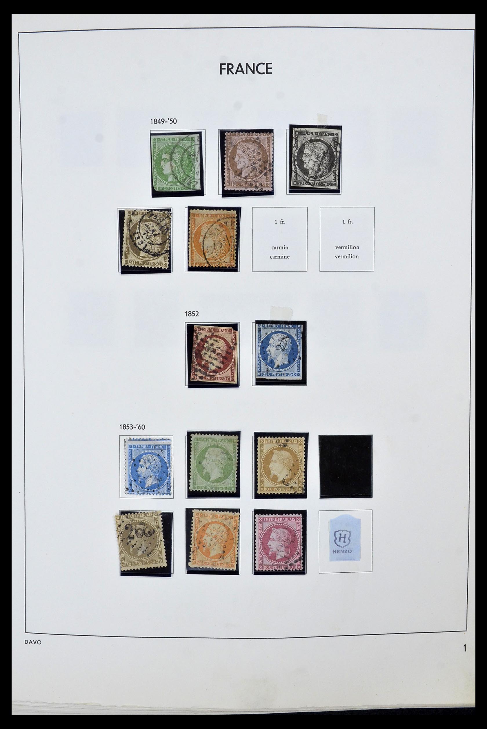 34466 001 - Postzegelverzameling 34466 Frankrijk 1849-1979.