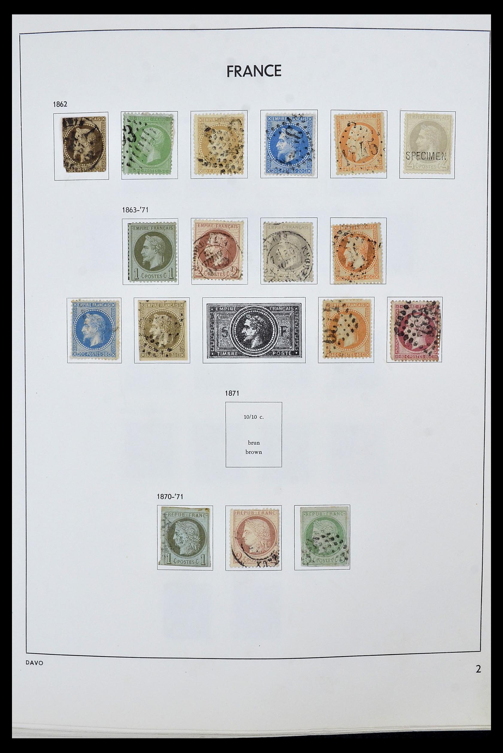 34466 002 - Postzegelverzameling 34466 Frankrijk 1849-1979.